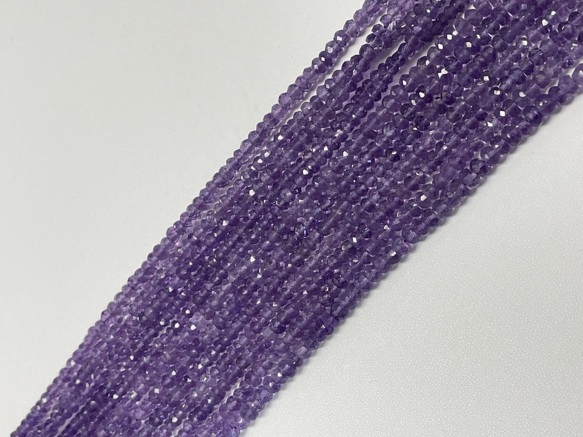 Purple Amethyst Rondelle Faceted