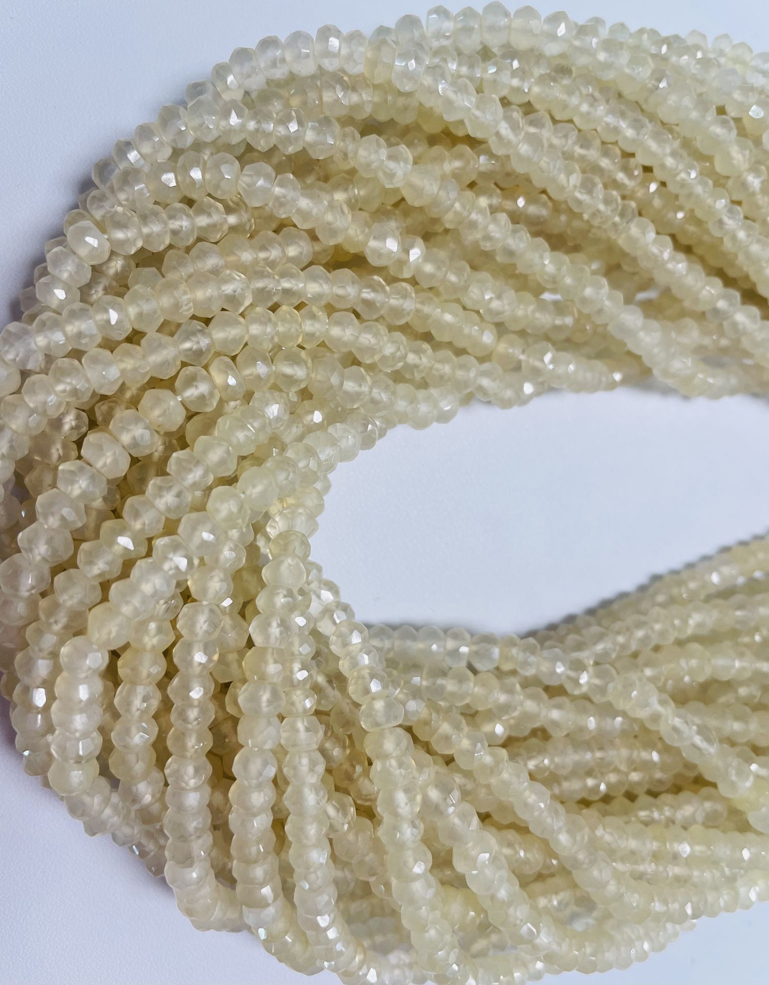 Coated Pearl Chalcedony Rondelle Faceted