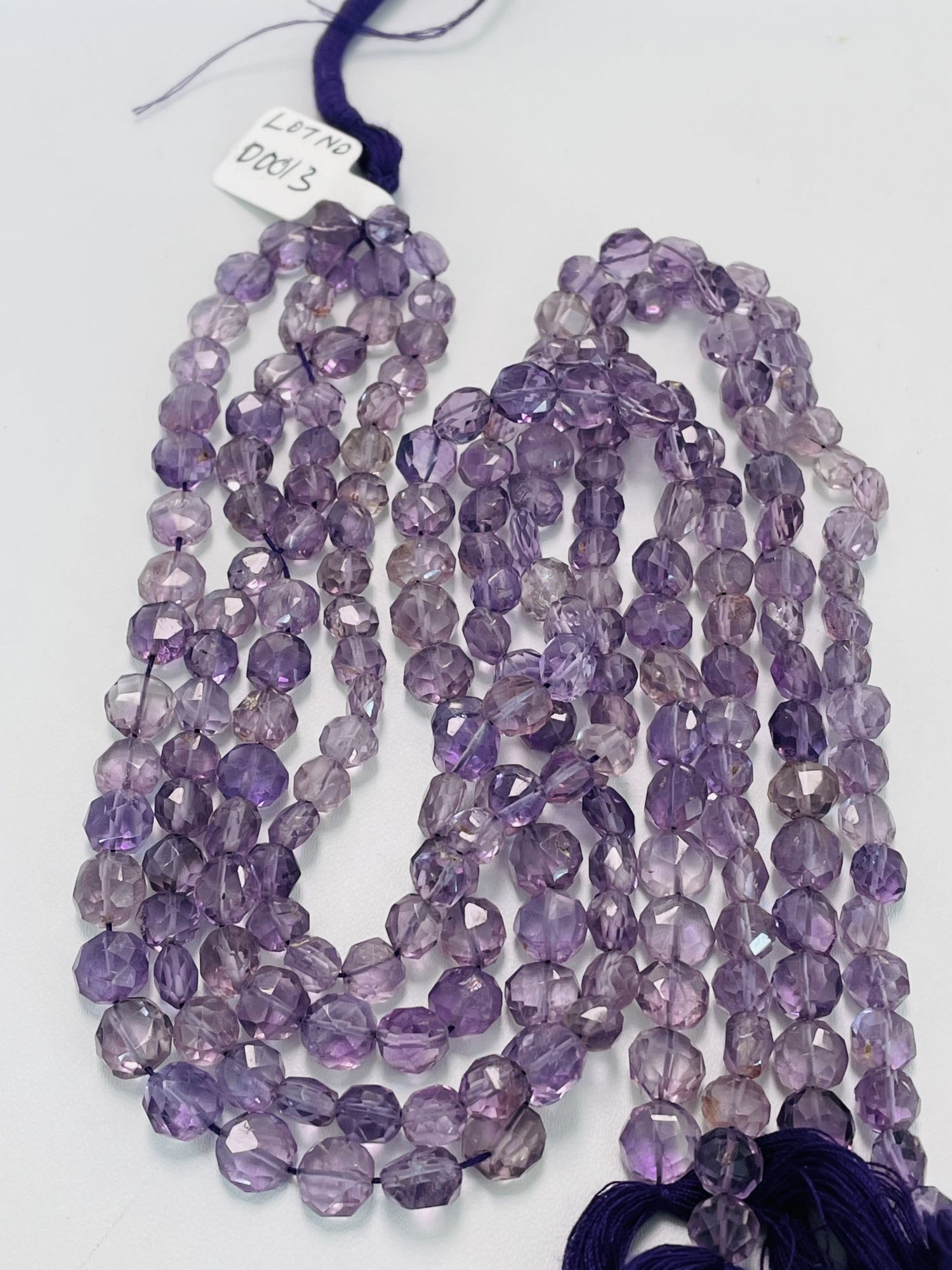 Purple amethyst Coin Faceted