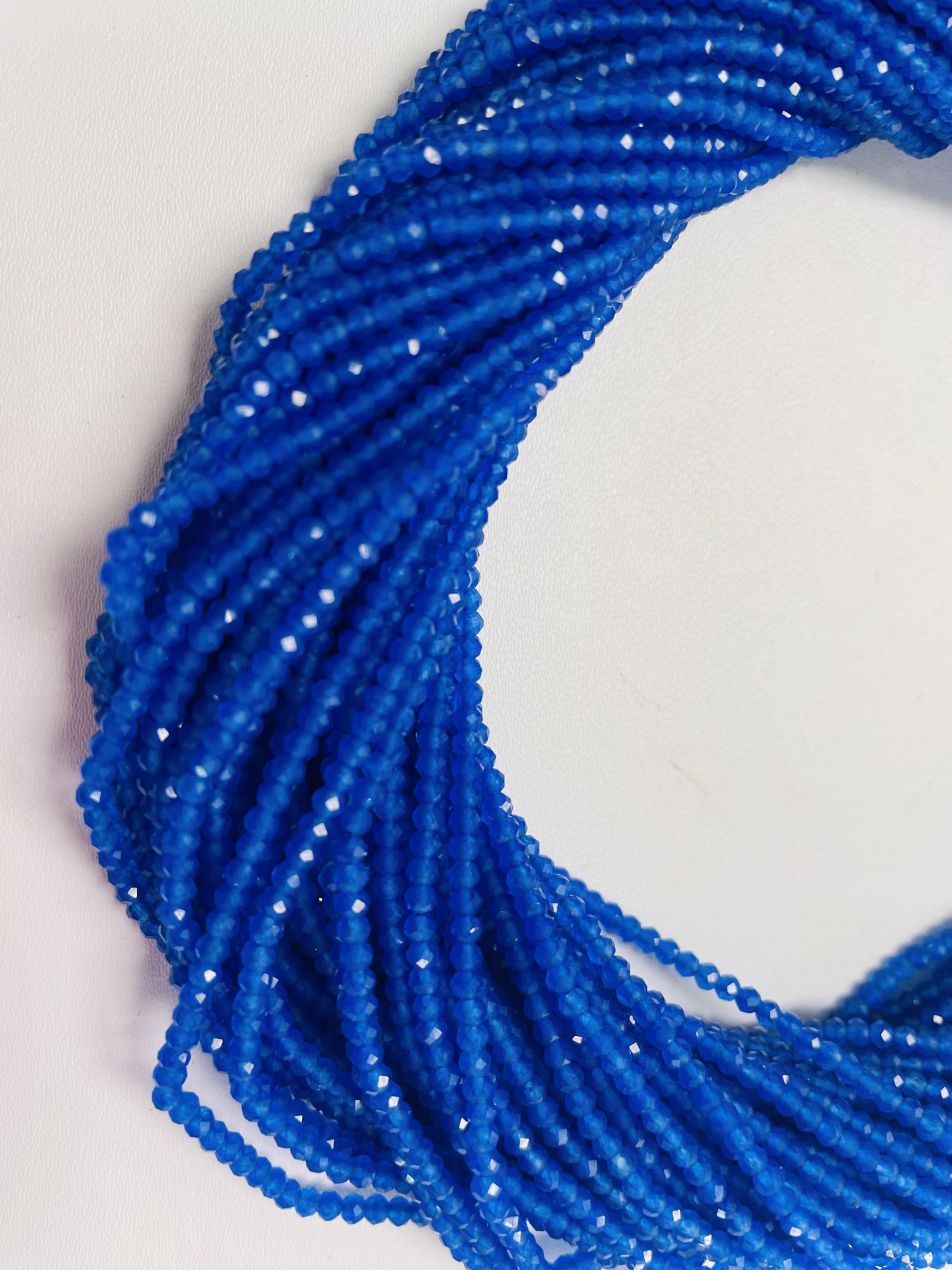 Blue Onyx Rondelle Faceted