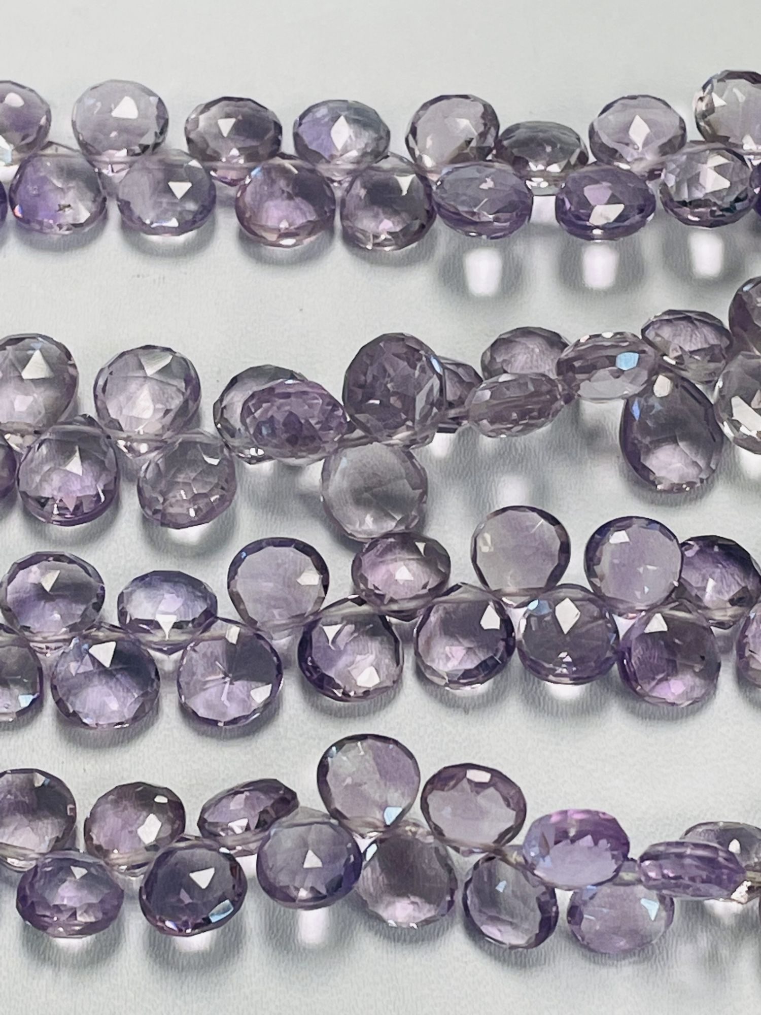 Pink Amethyst Heart Faceted