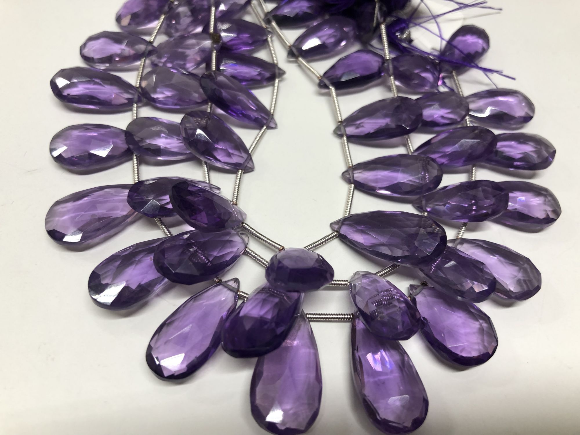 Amethyst Pears Faceted