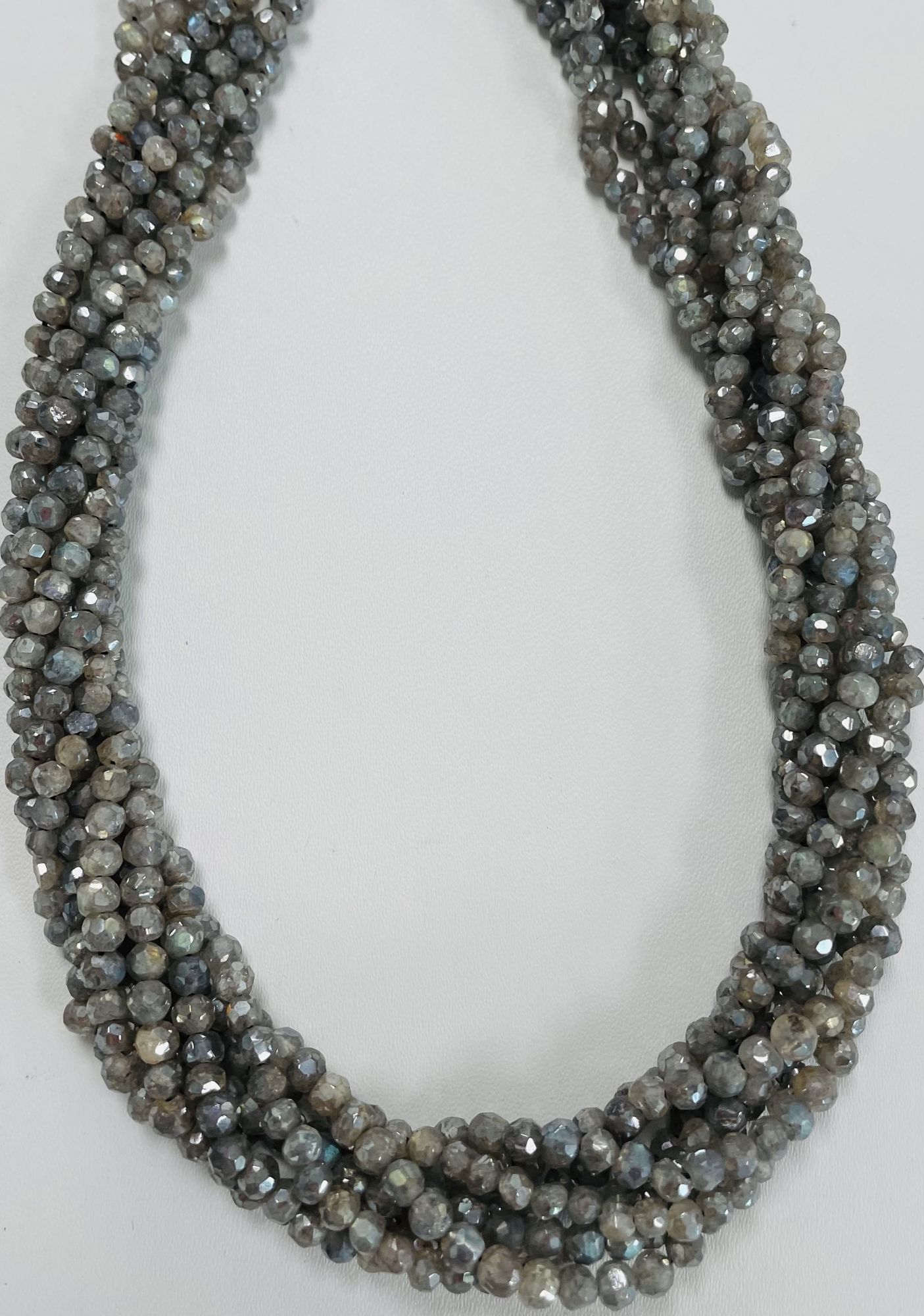 Mystic Labradorite Rondelle Faceted