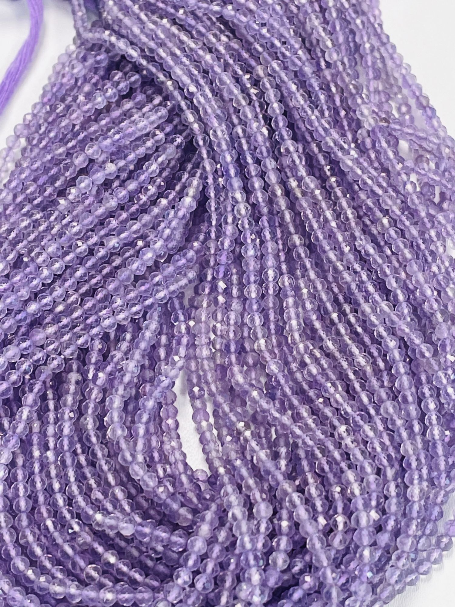 Purple Amethyst Rondelle Faceted