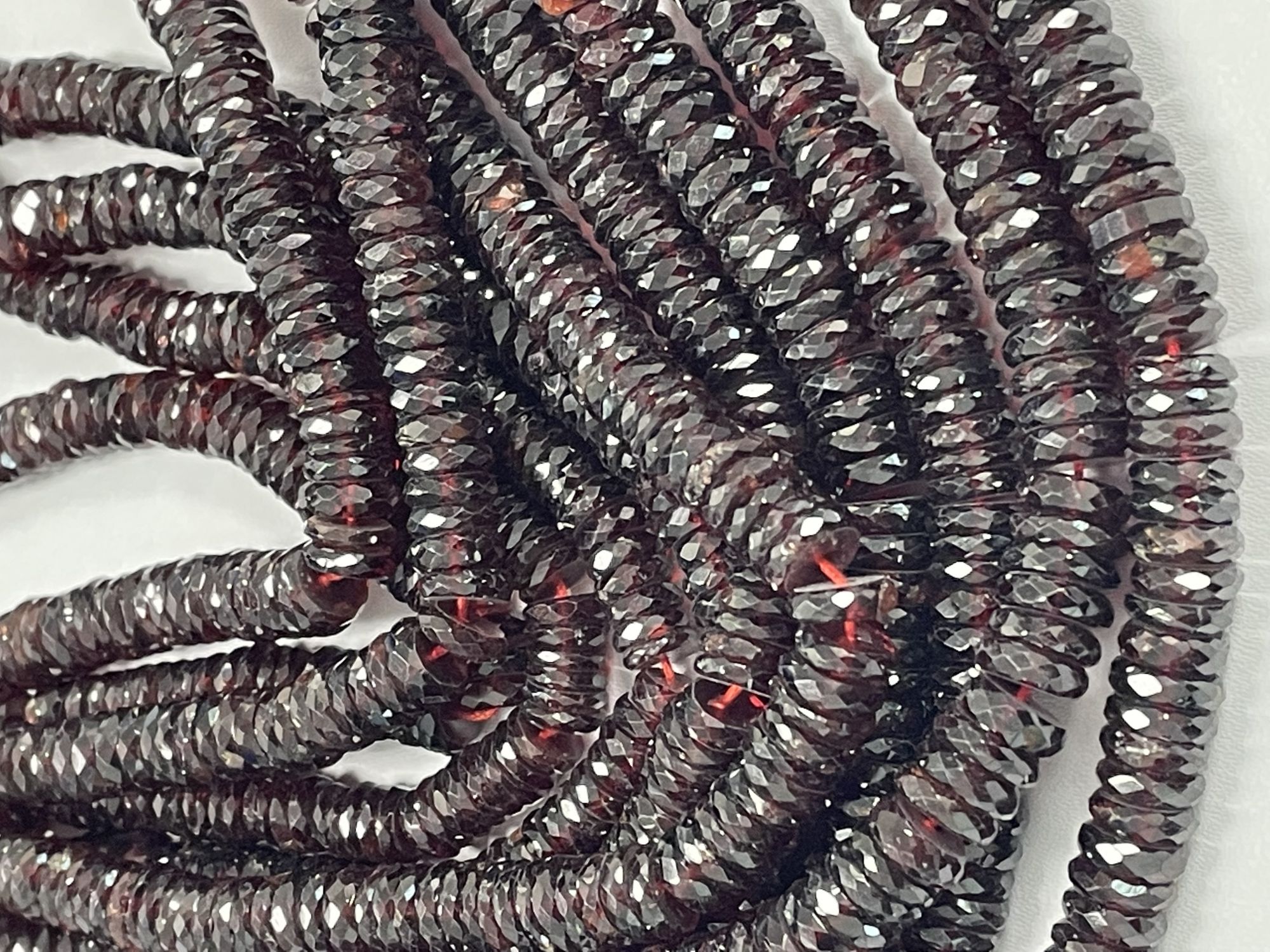 Red Garnet Tire Faceted