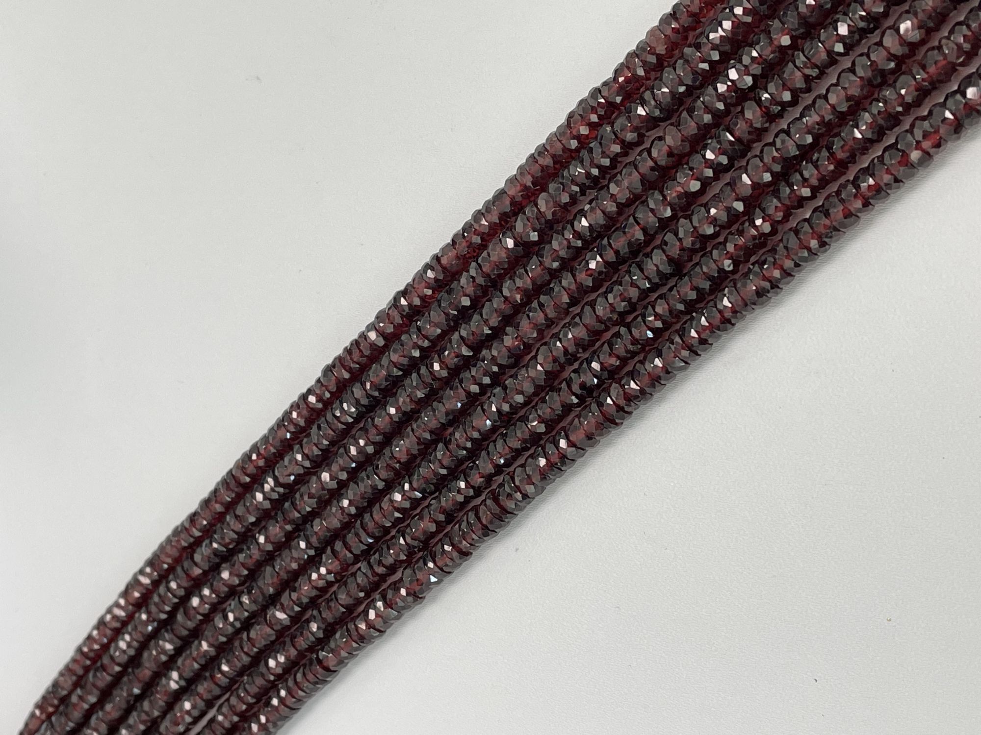 Red Garnet Rondelle Faceted