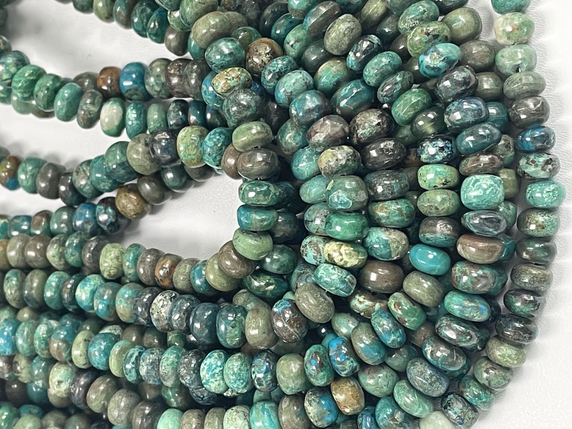 Chrysocolla Rondelle Smooth