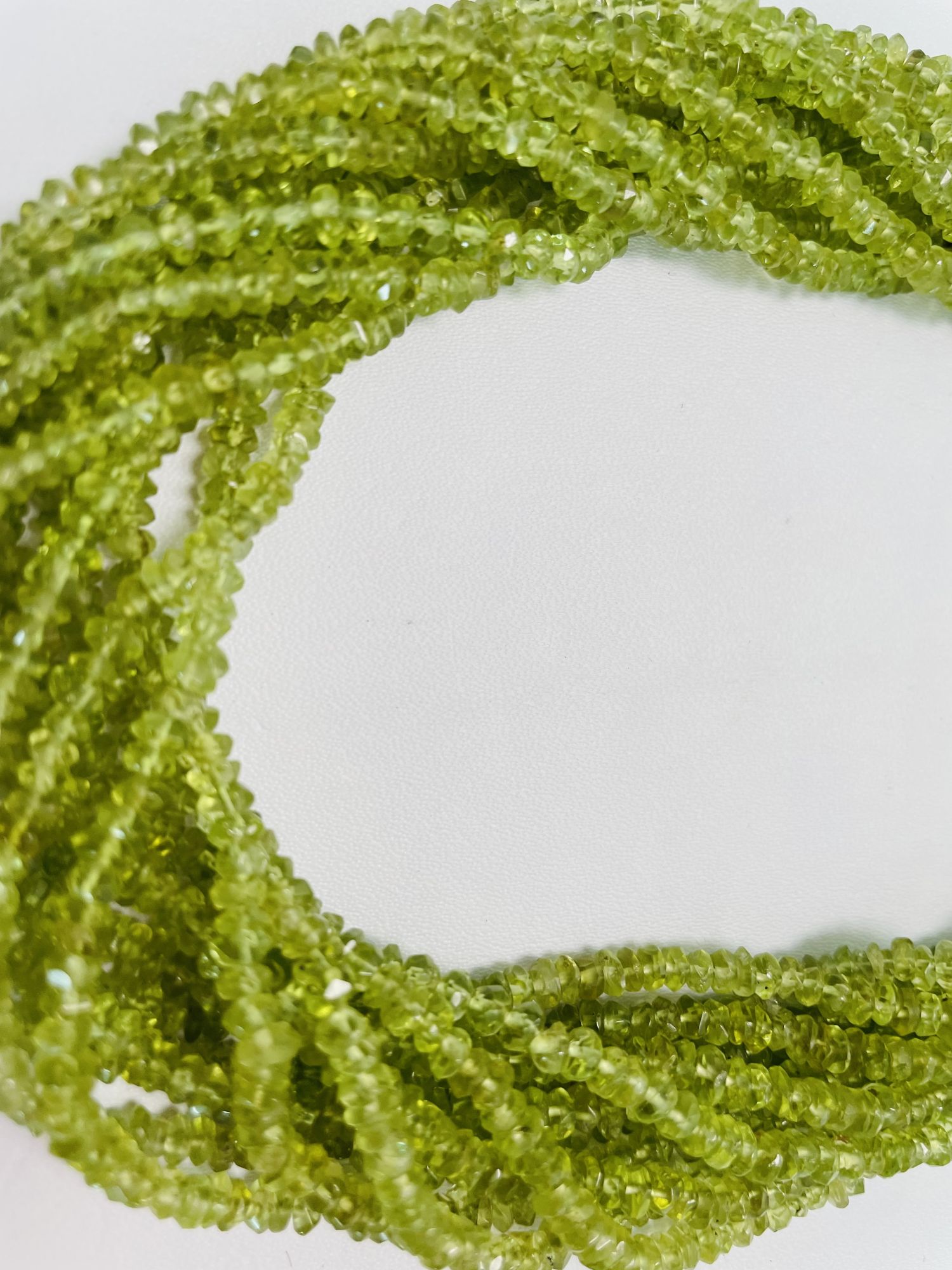 Peridot Rondelle Faceted