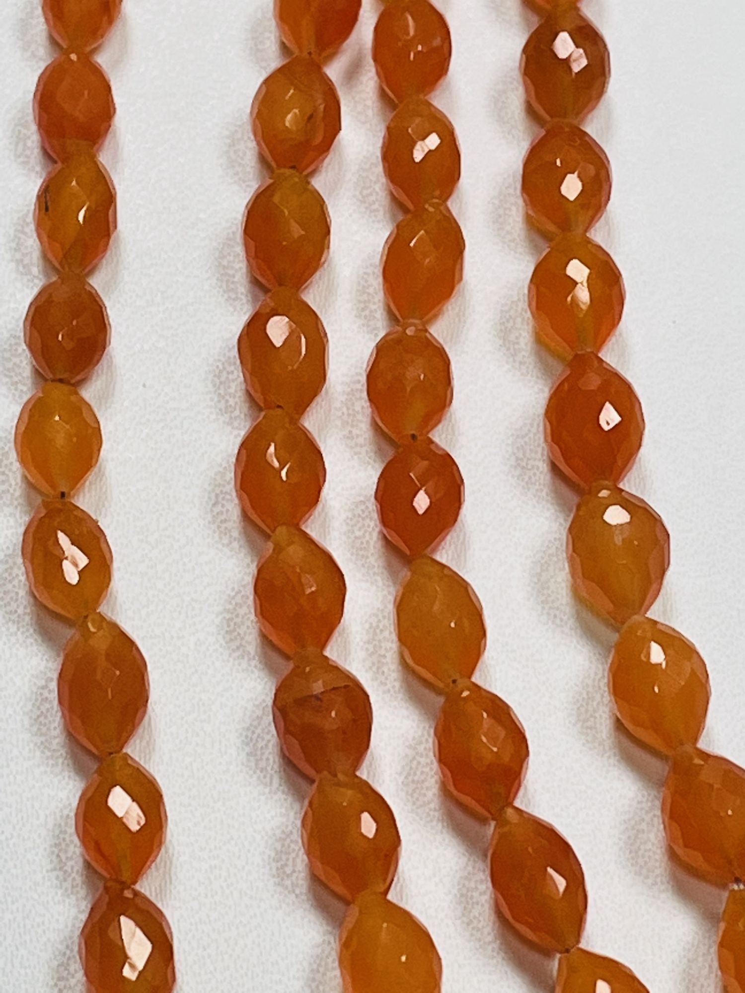Carnelian Barrel Faceted