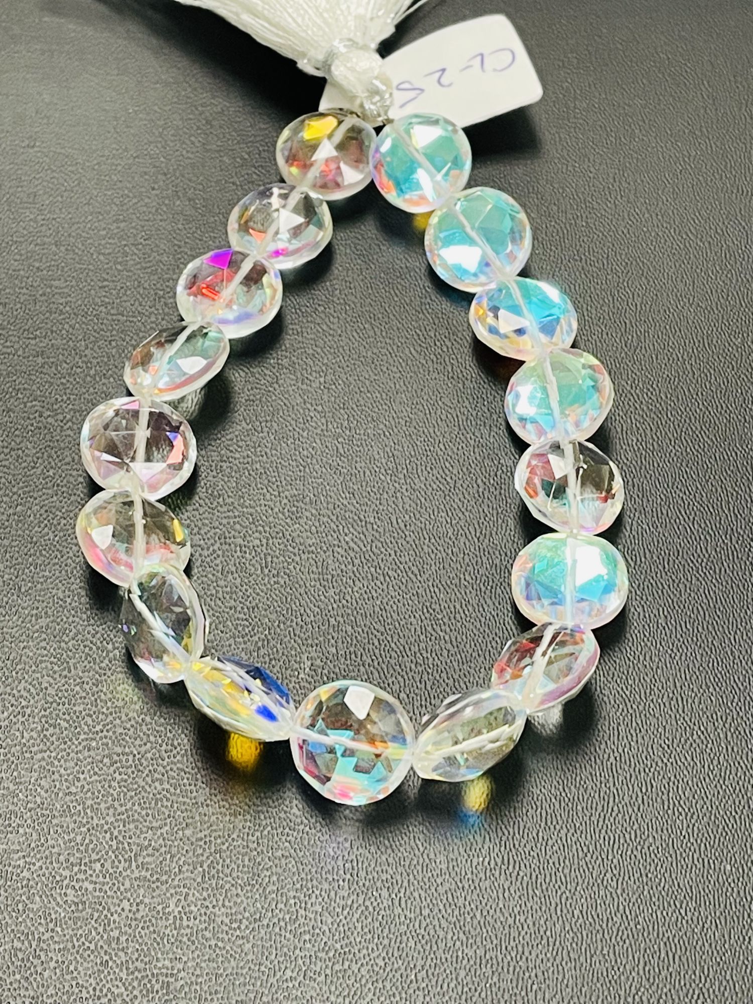 Quartz Coin Faceted