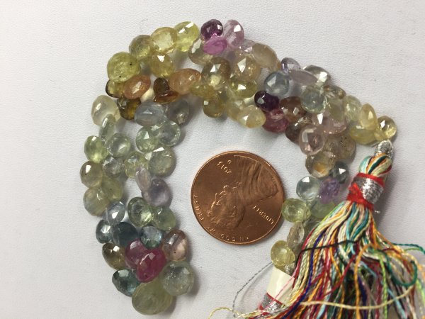 Multi Color Sapphire Hearts graduated