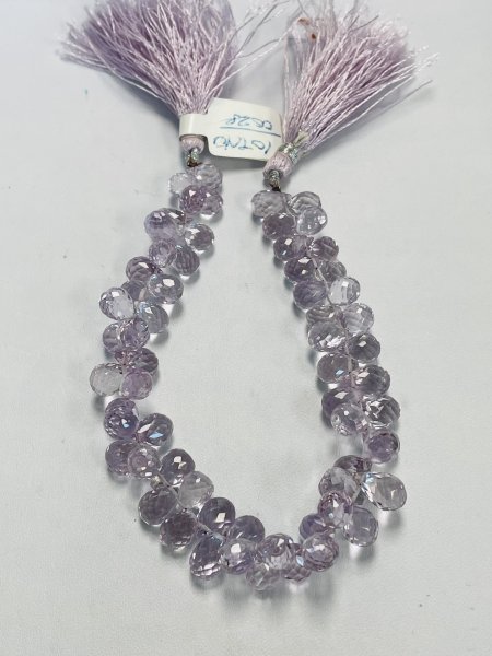 Pink Amethyst Drop Faceted