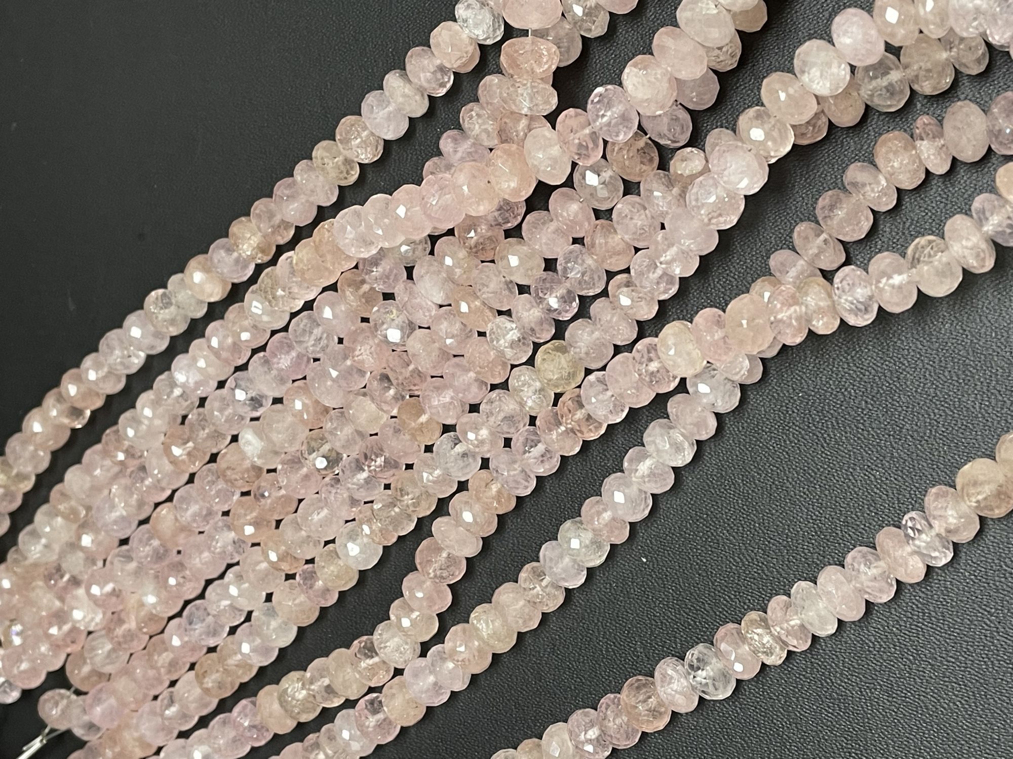 Morganite Rondelle Faceted