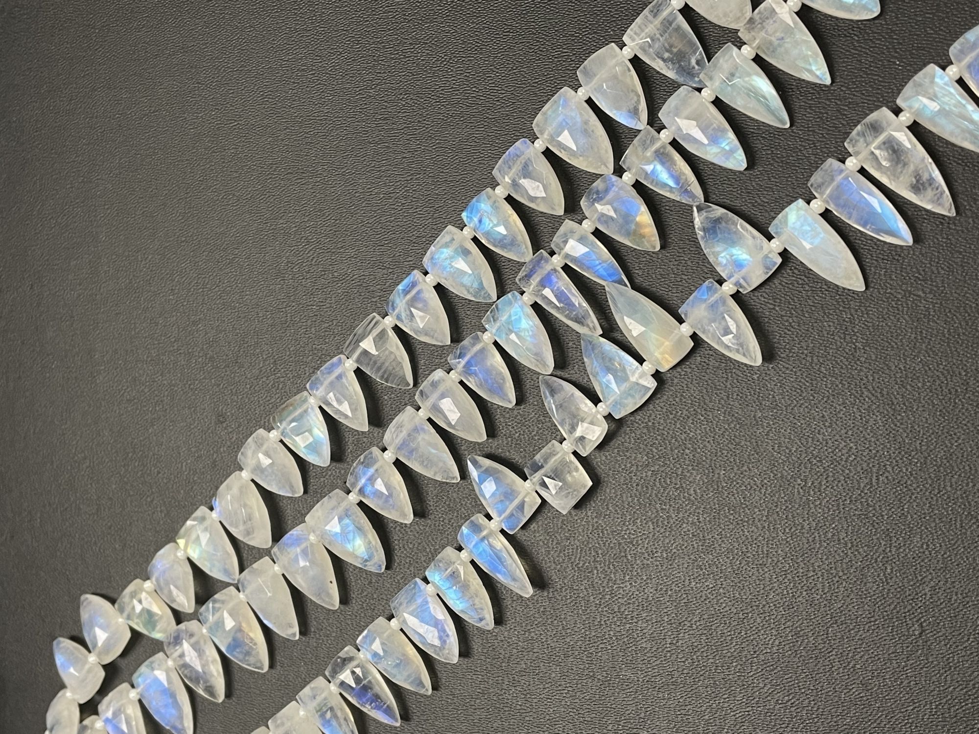 Rainbow Moonstone Arrowhead Faceted
