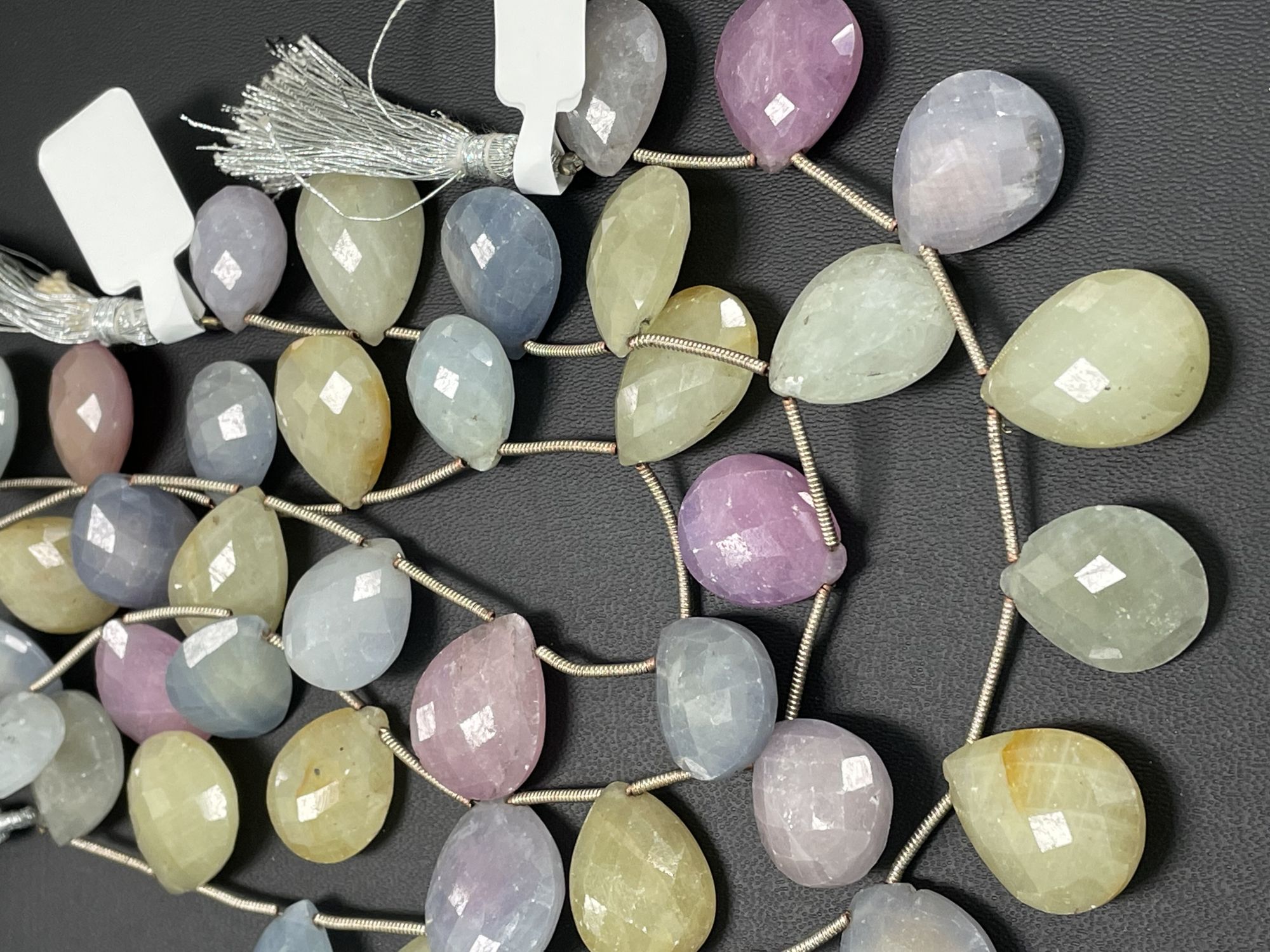 Multi Color Sapphire Pear Faceted