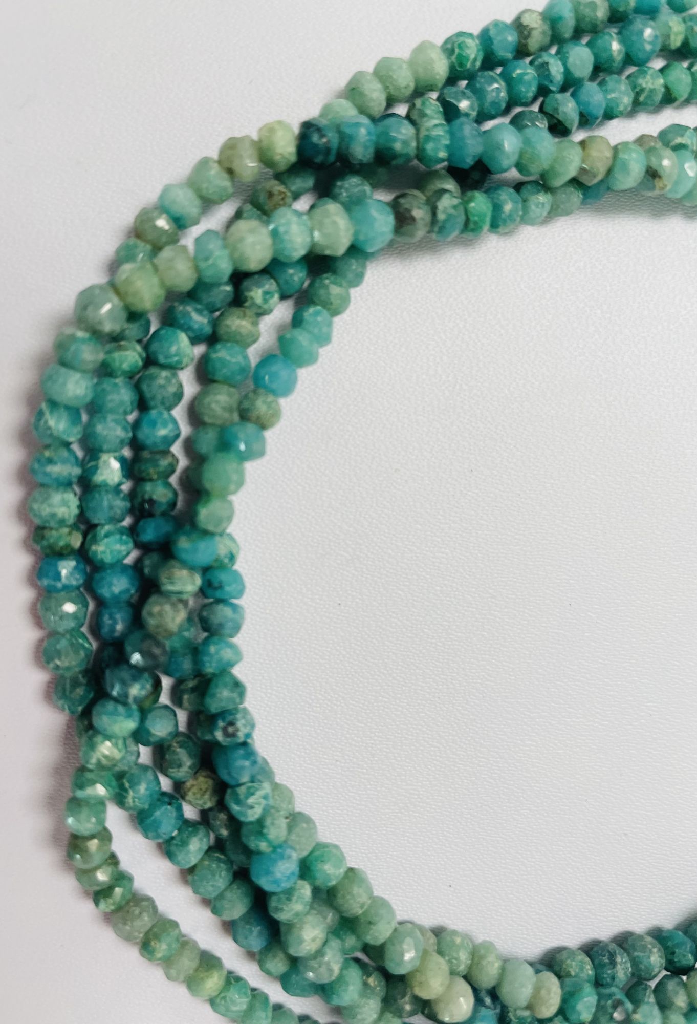 Chrysocolla Rondelle Faceted