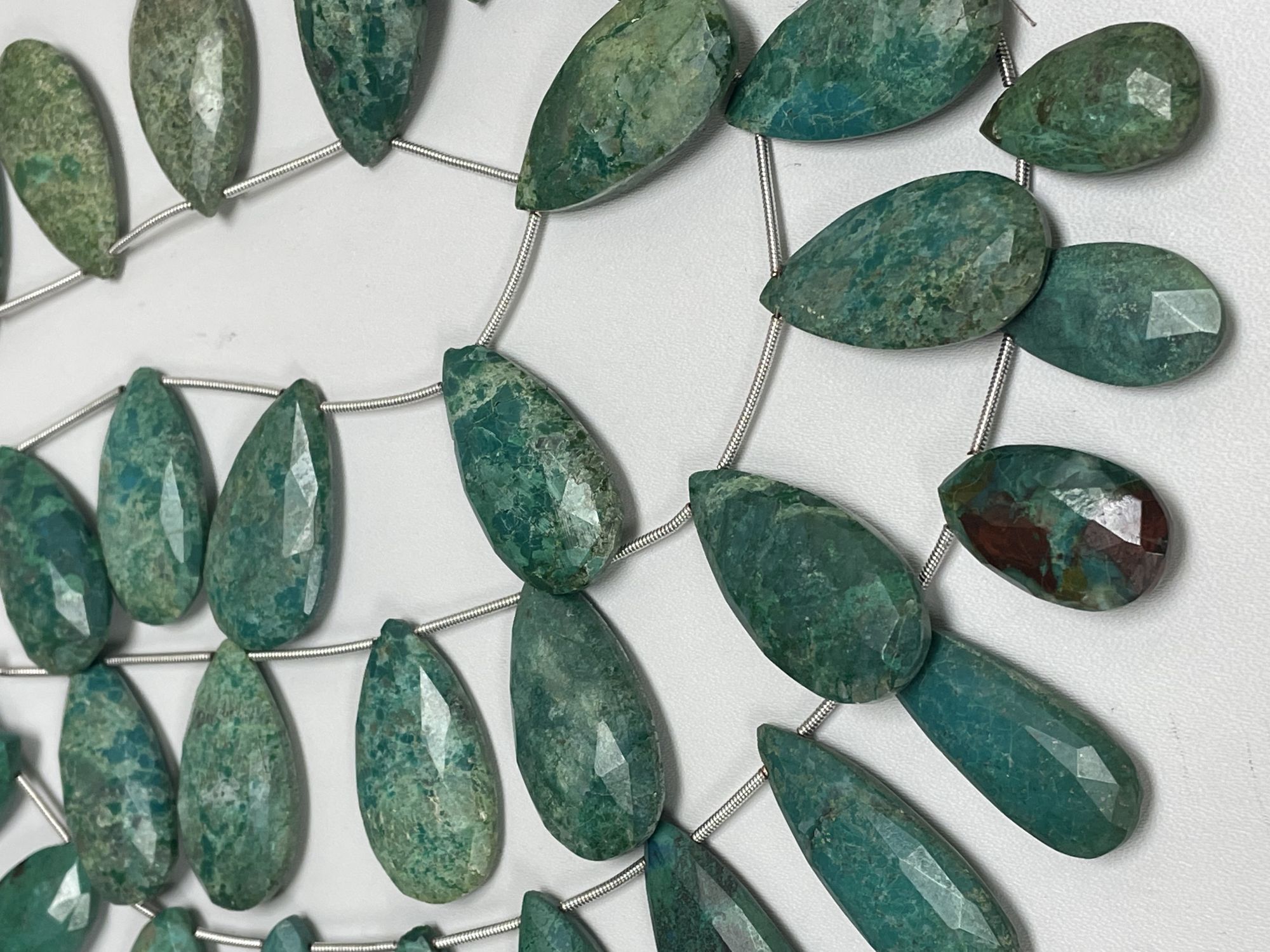 Chrysocolla Pears Faceted