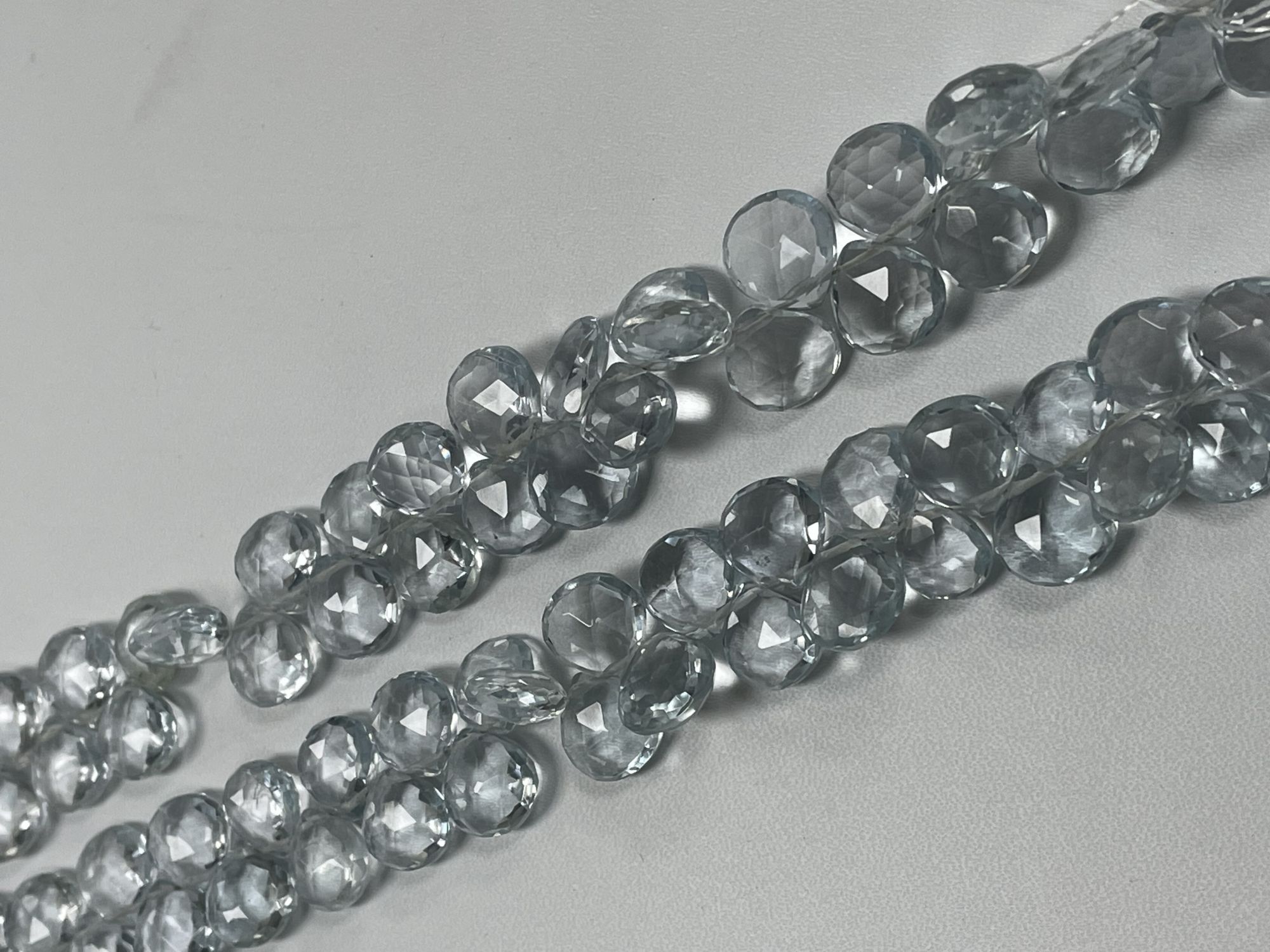 Aquamarine Hydro Quartz Heart Faceted