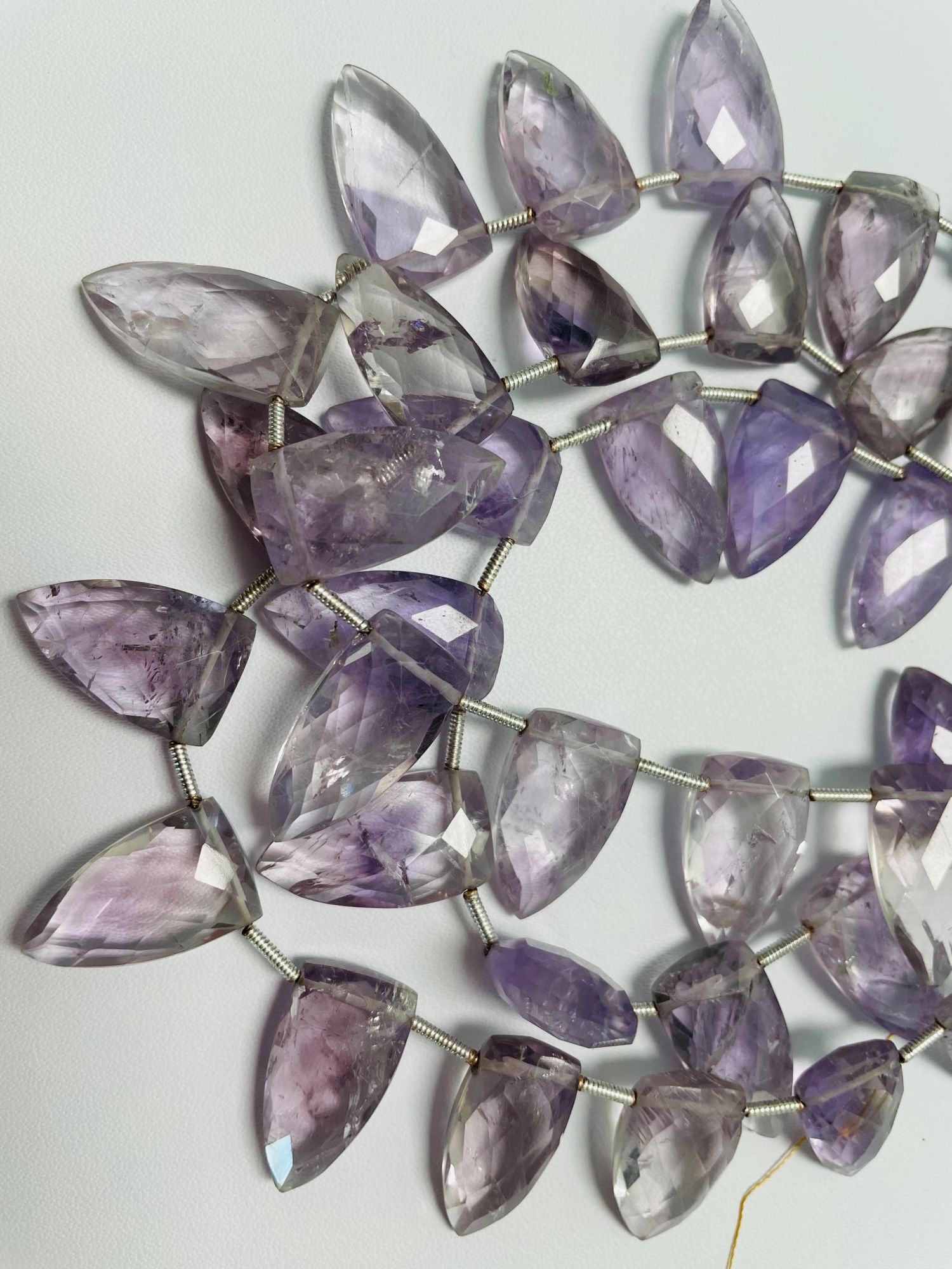 Purple Amethyst Fan Cut Faceted