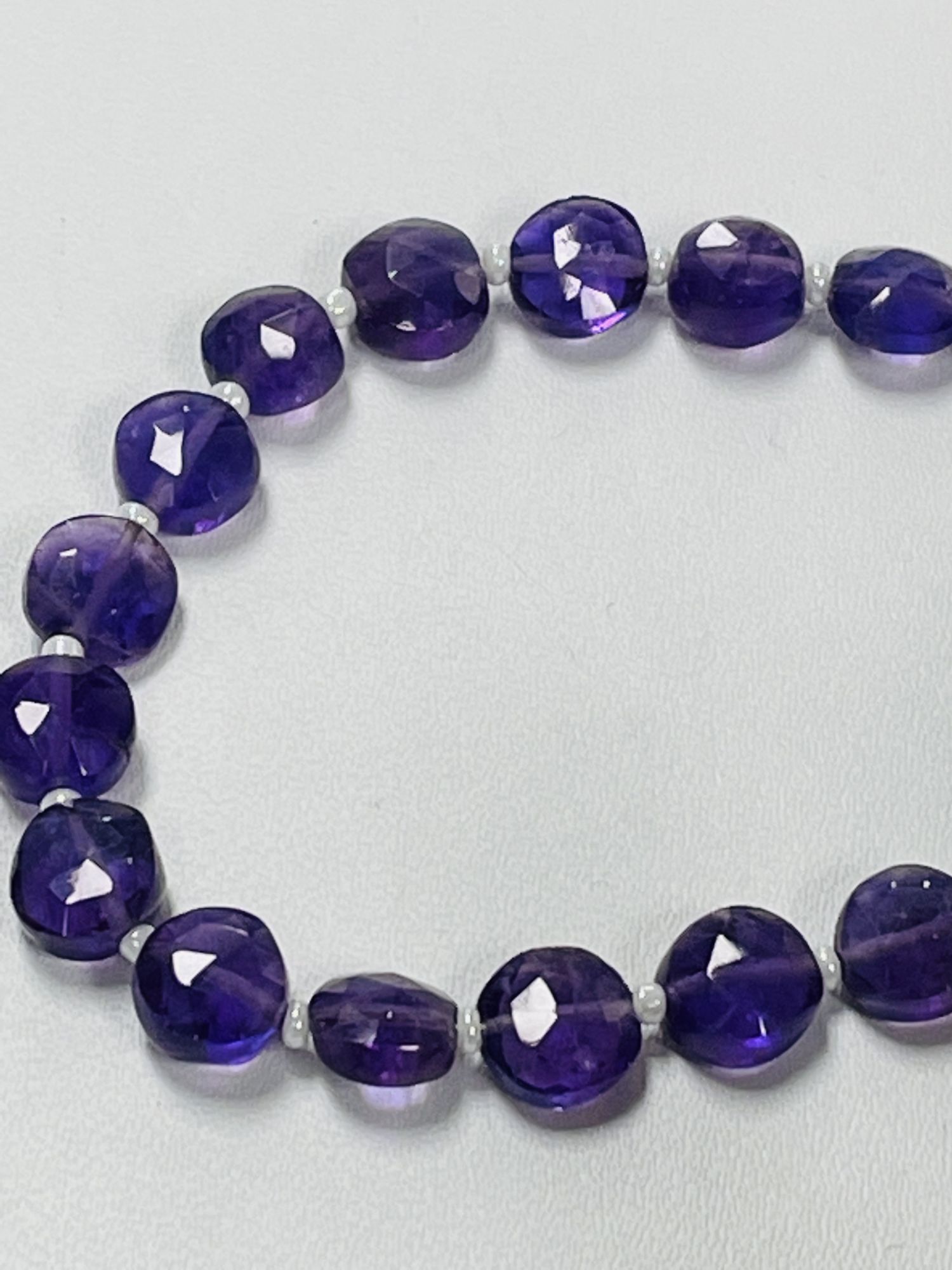 Purple Amethyst Coin Faceted