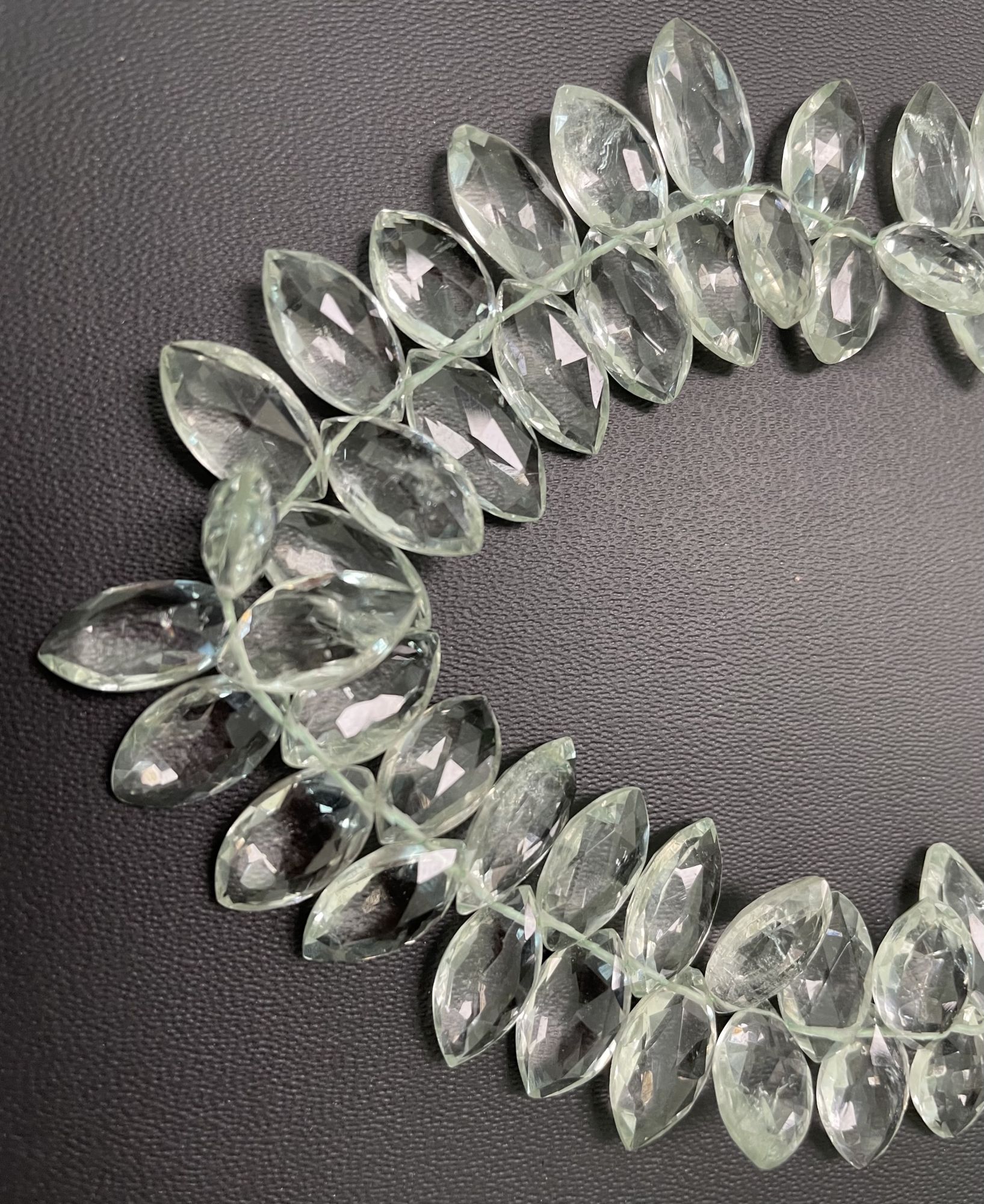 Green Amethyst Marquise Faceted