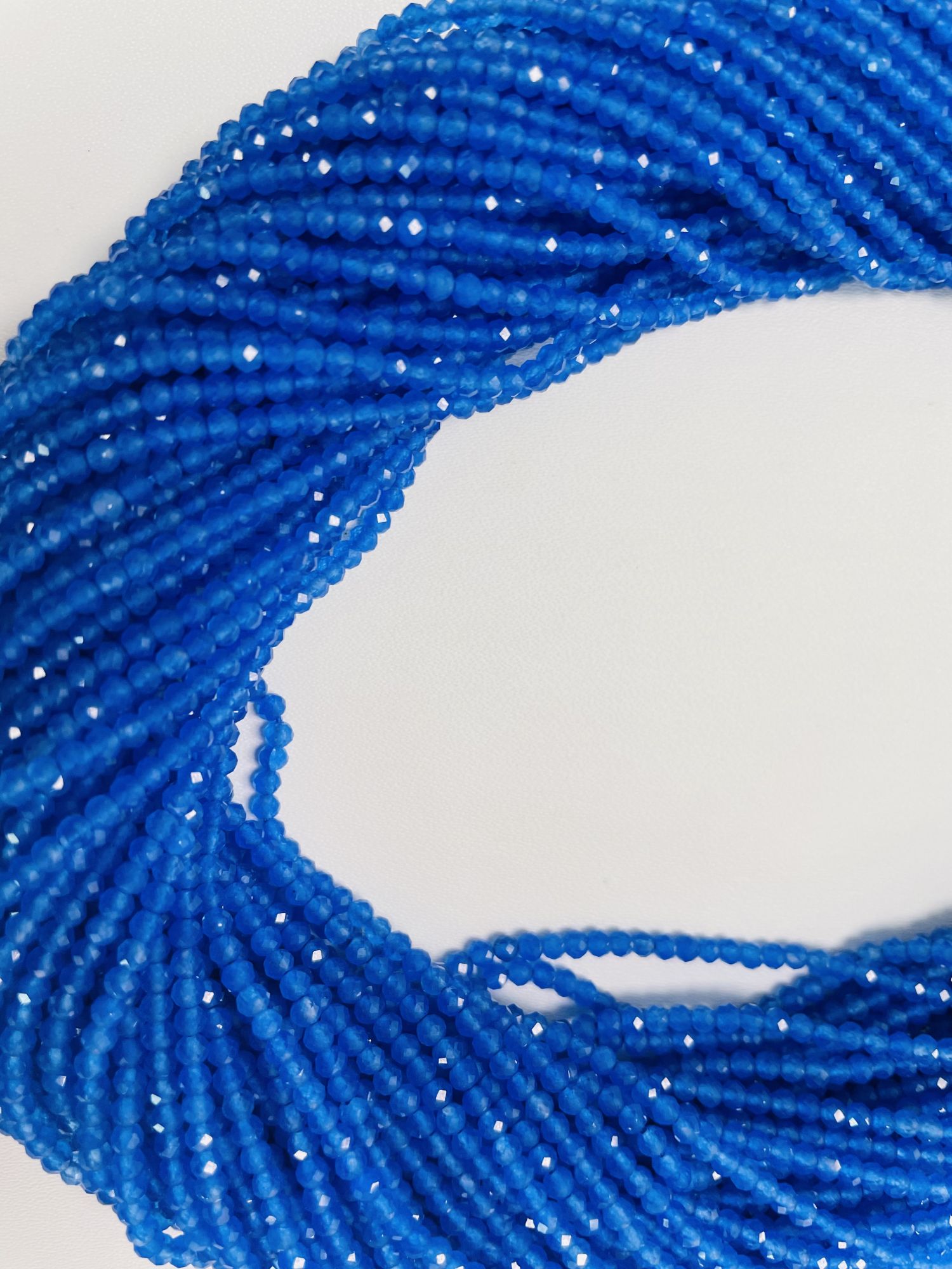 Blue Onyx Rondelle Faceted