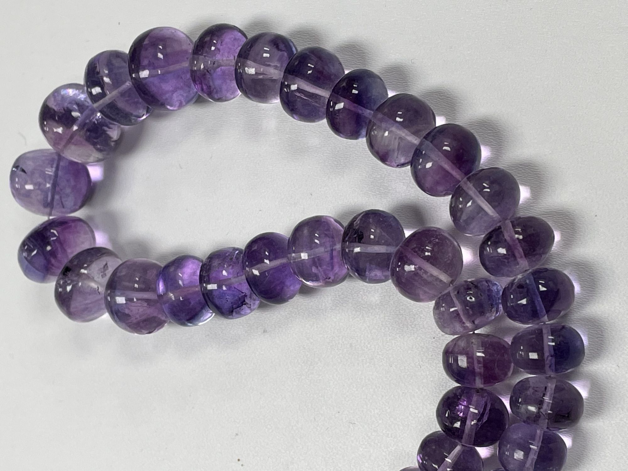 Purple Fluorite Rondelles smooth