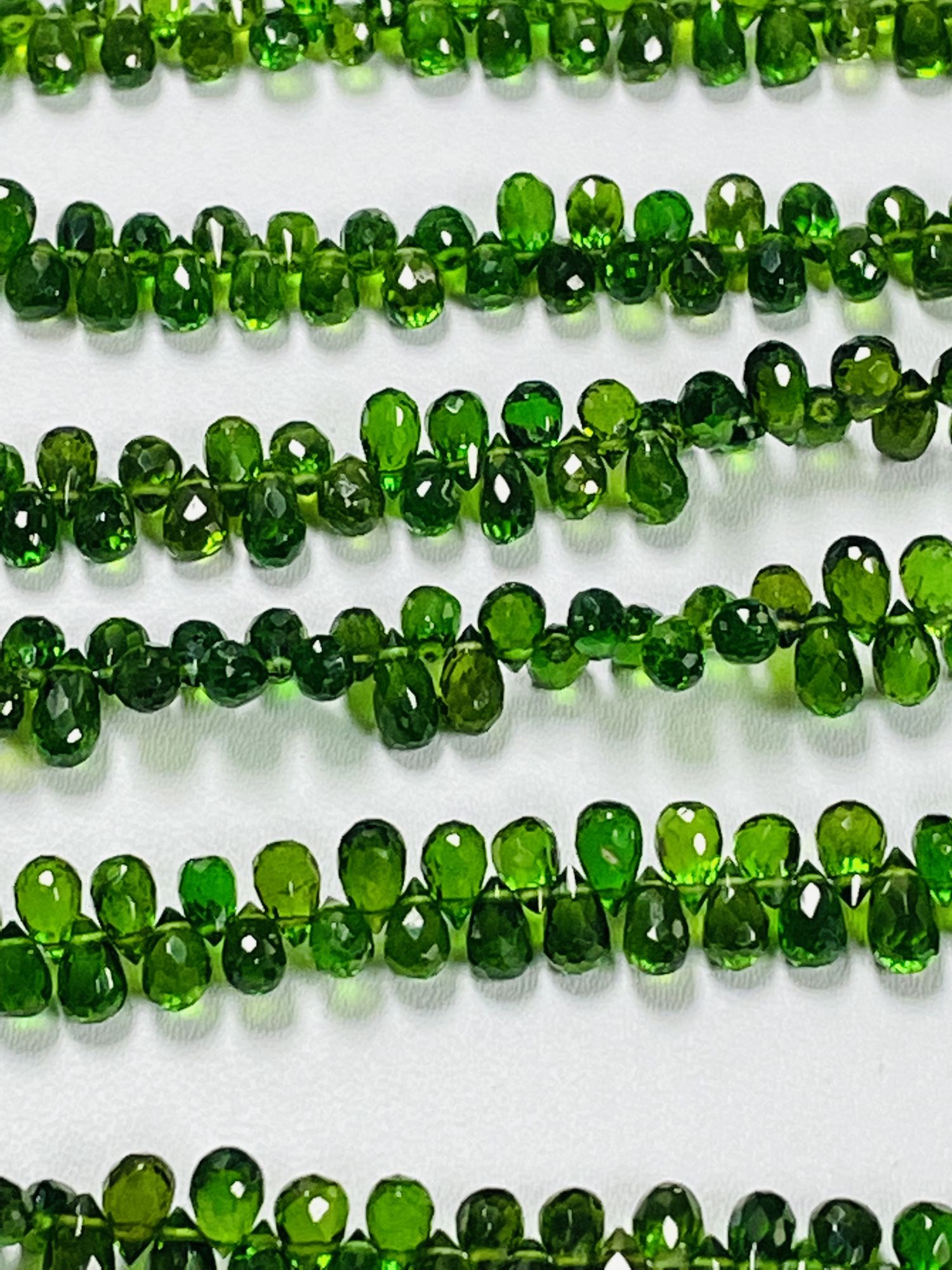 Chrome Diopside Drop Faceted