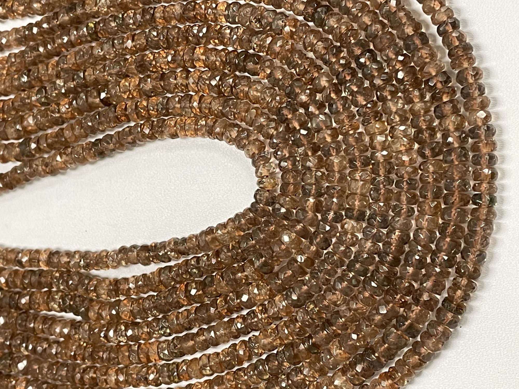 Andalusite Rondelle Faceted