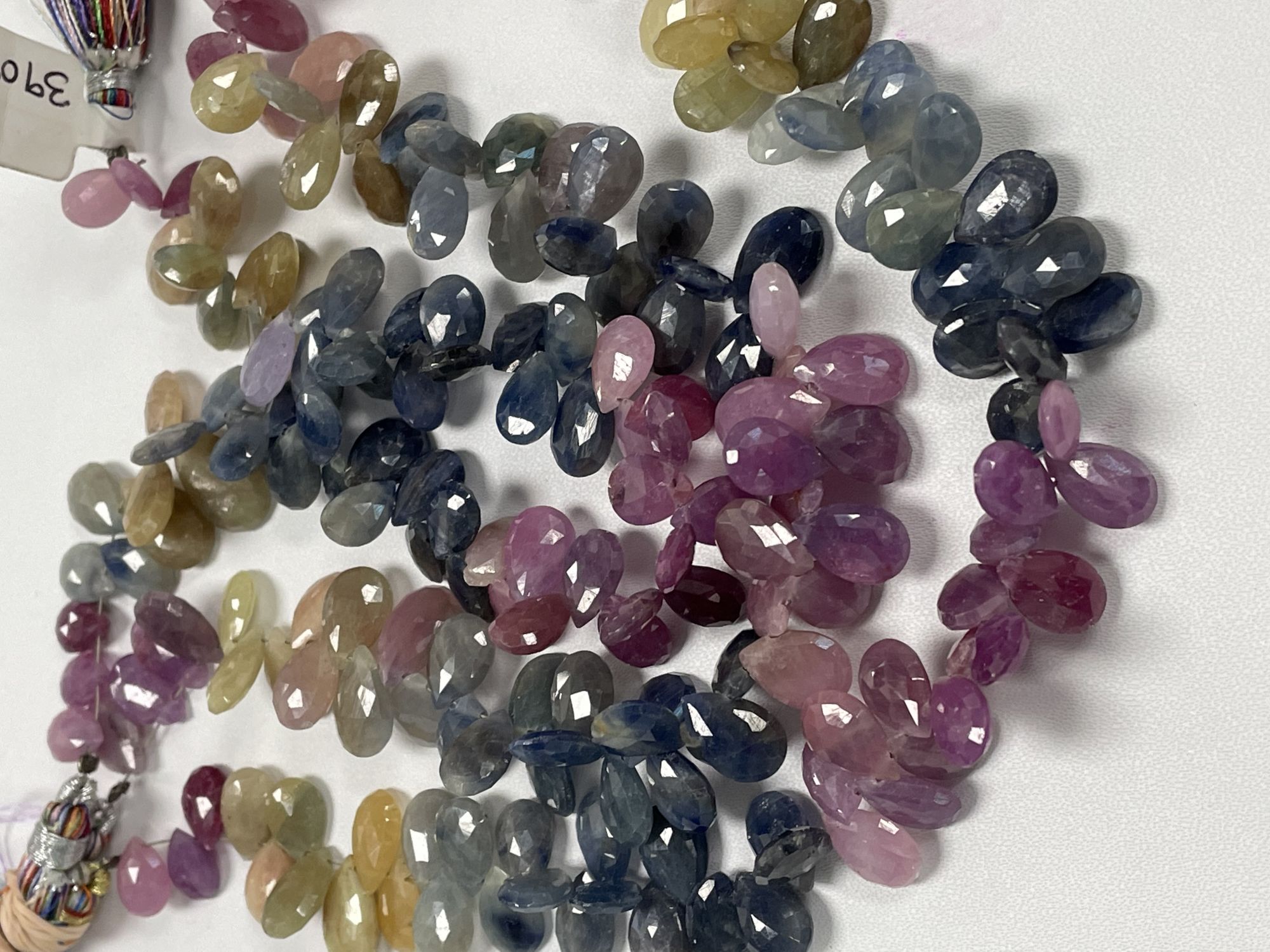 Multi Color Sapphire Pear Faceted