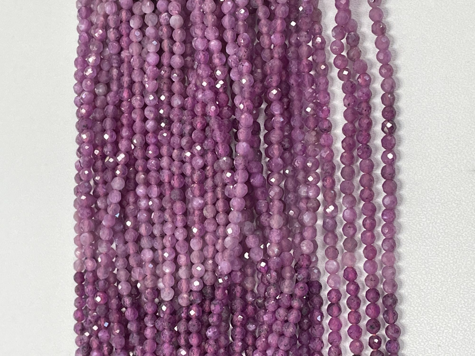 Shaded Ruby Rondelle Faceted