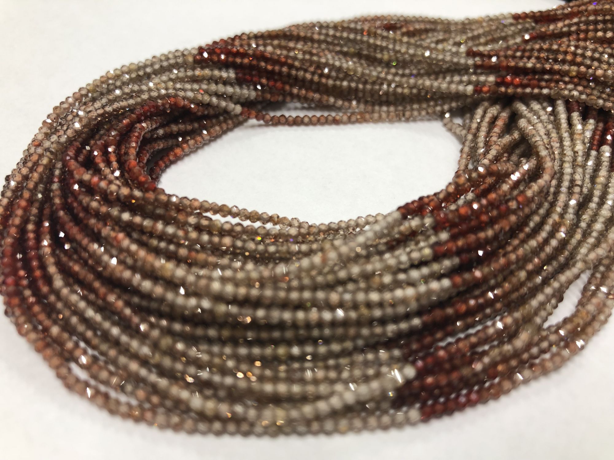 Shaded Zircon Rondelles Faceted