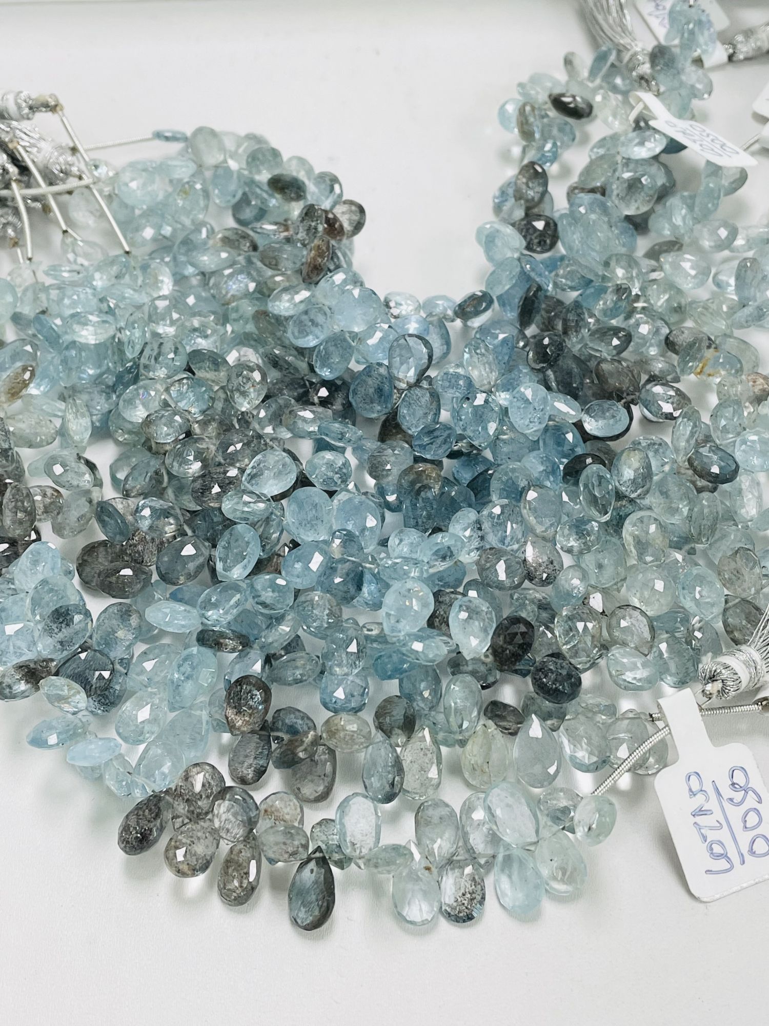 Copper Aquamarine Pear Faceted
