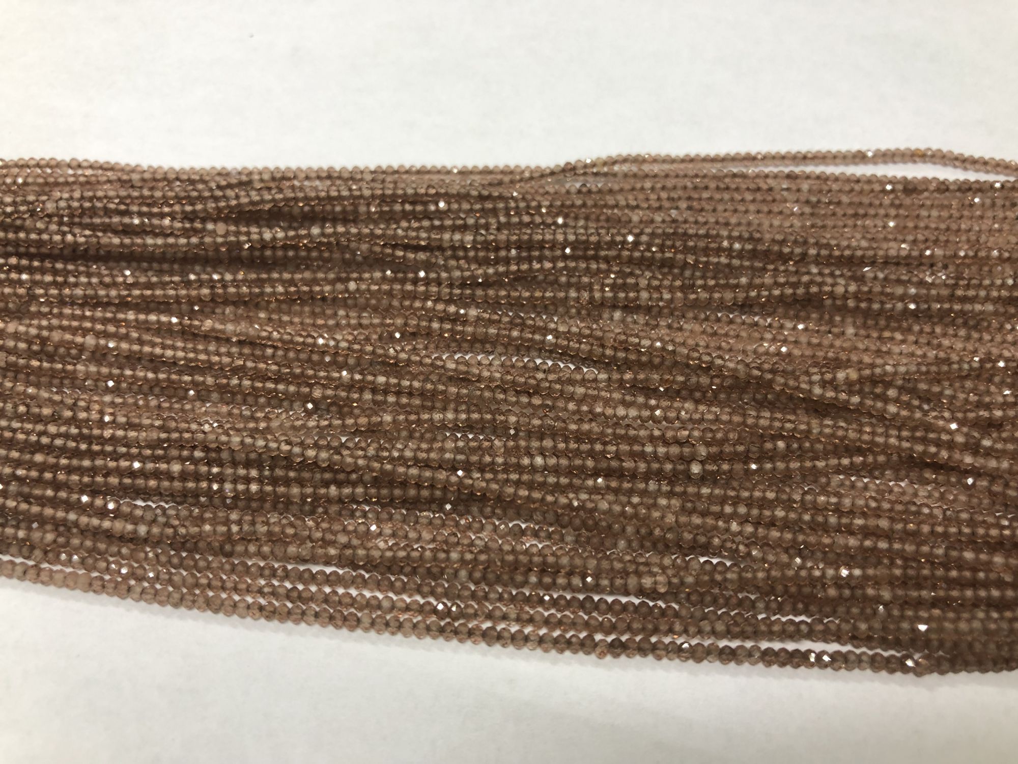 Brown Zircon Rondelles Faceted