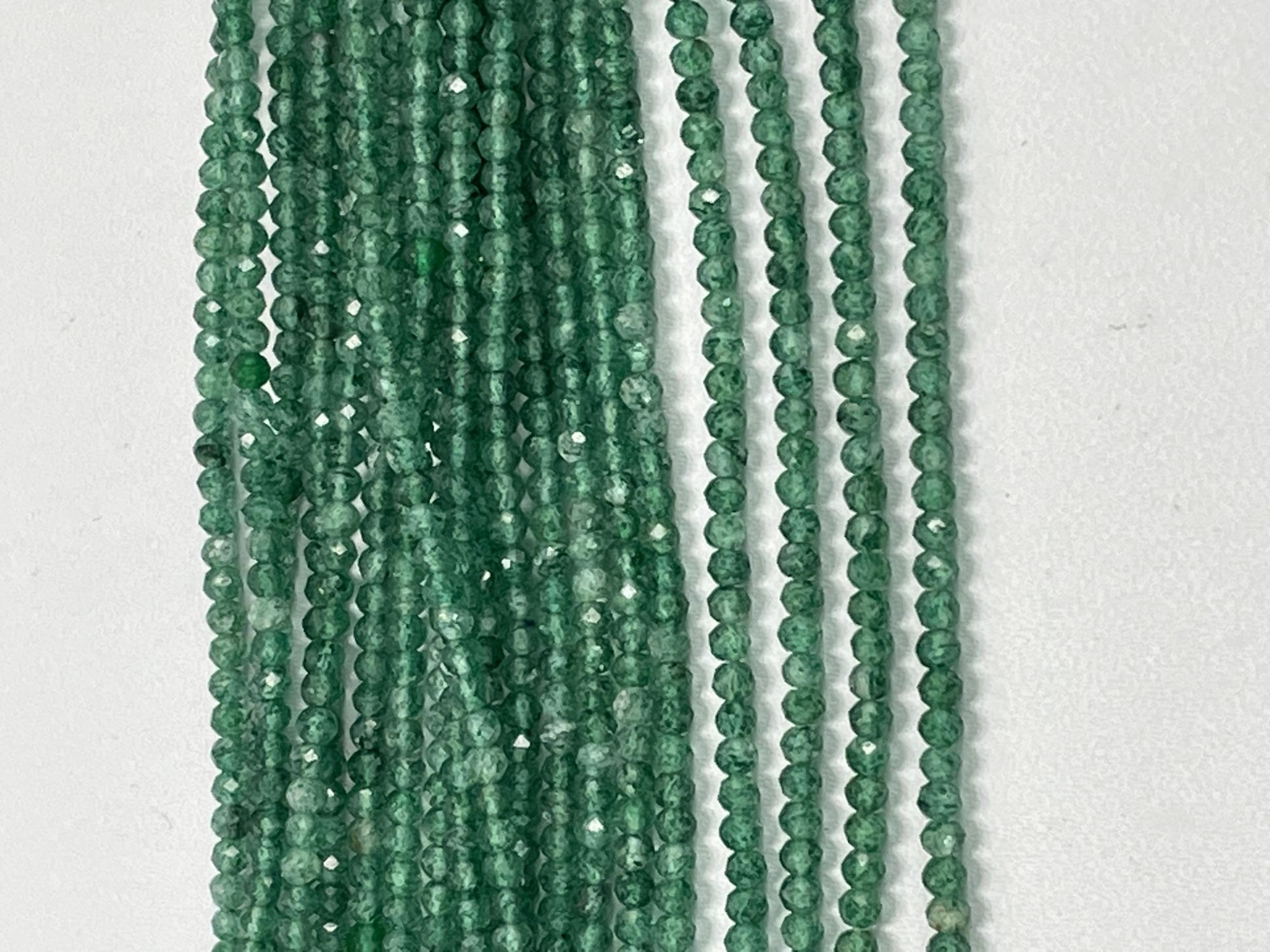 Green Strawberry Quartz Rondelle Faceted