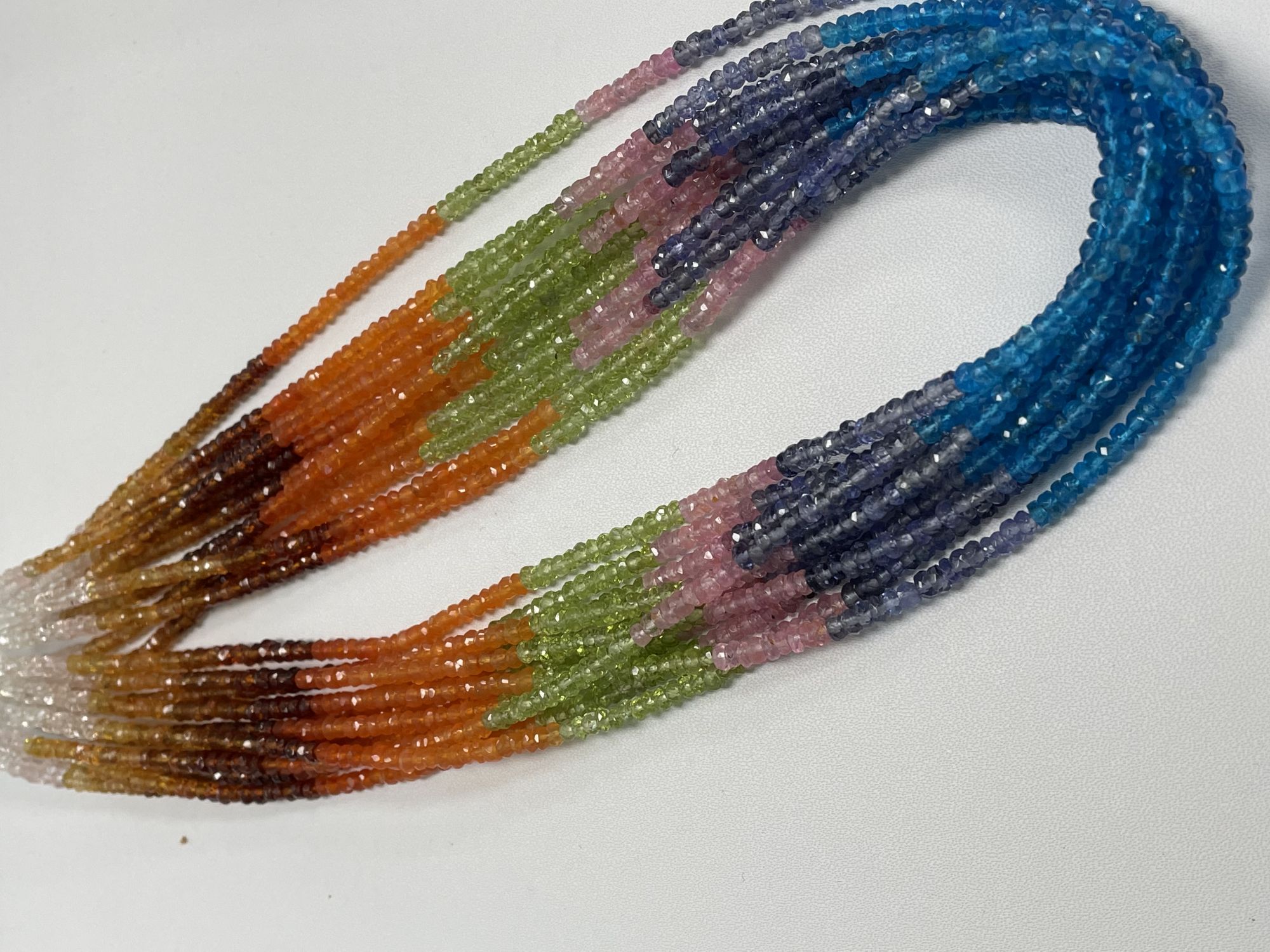 Multistone Rondelle Faceted