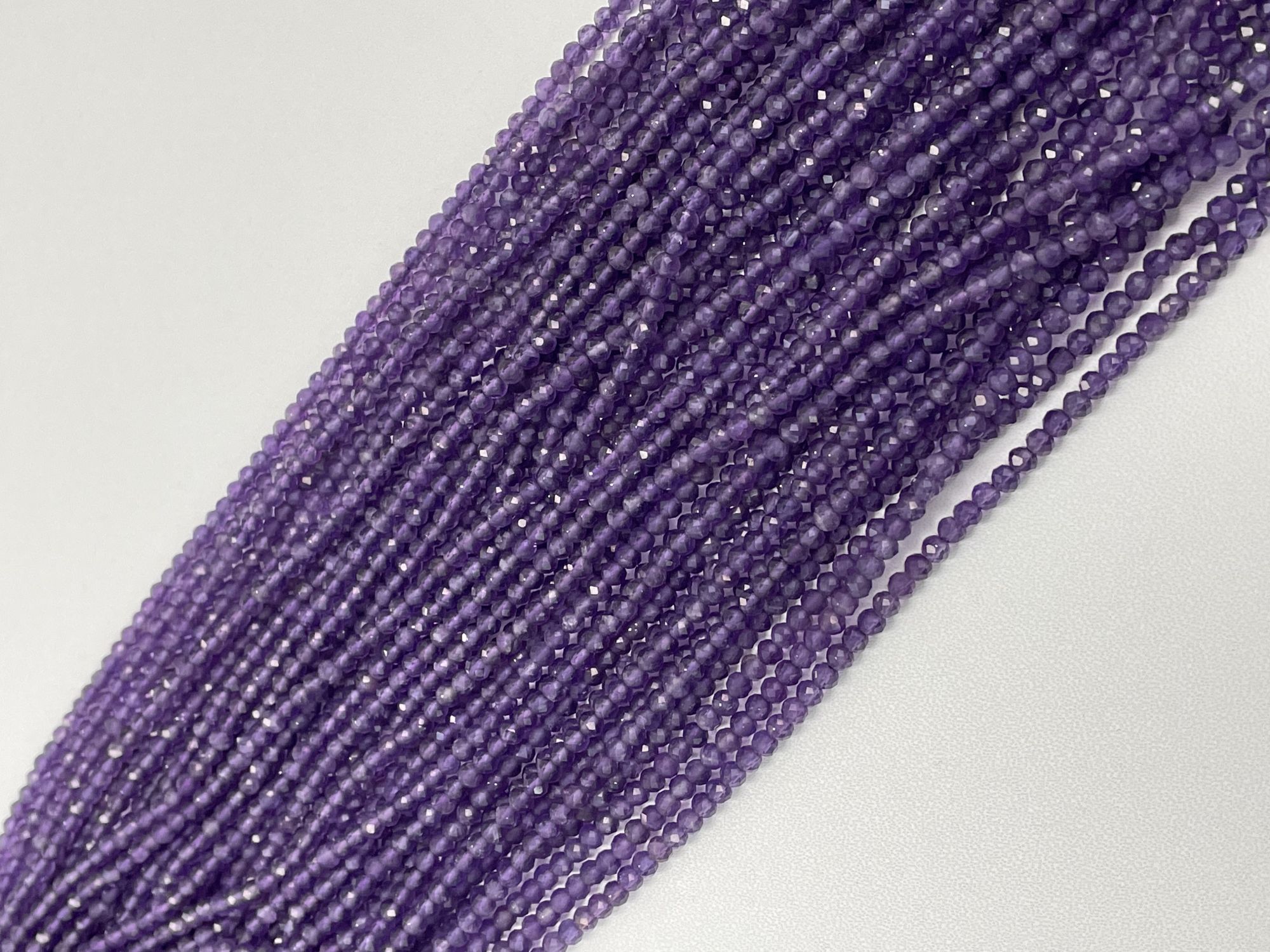 Purple Amethyst Rondelle Faceted