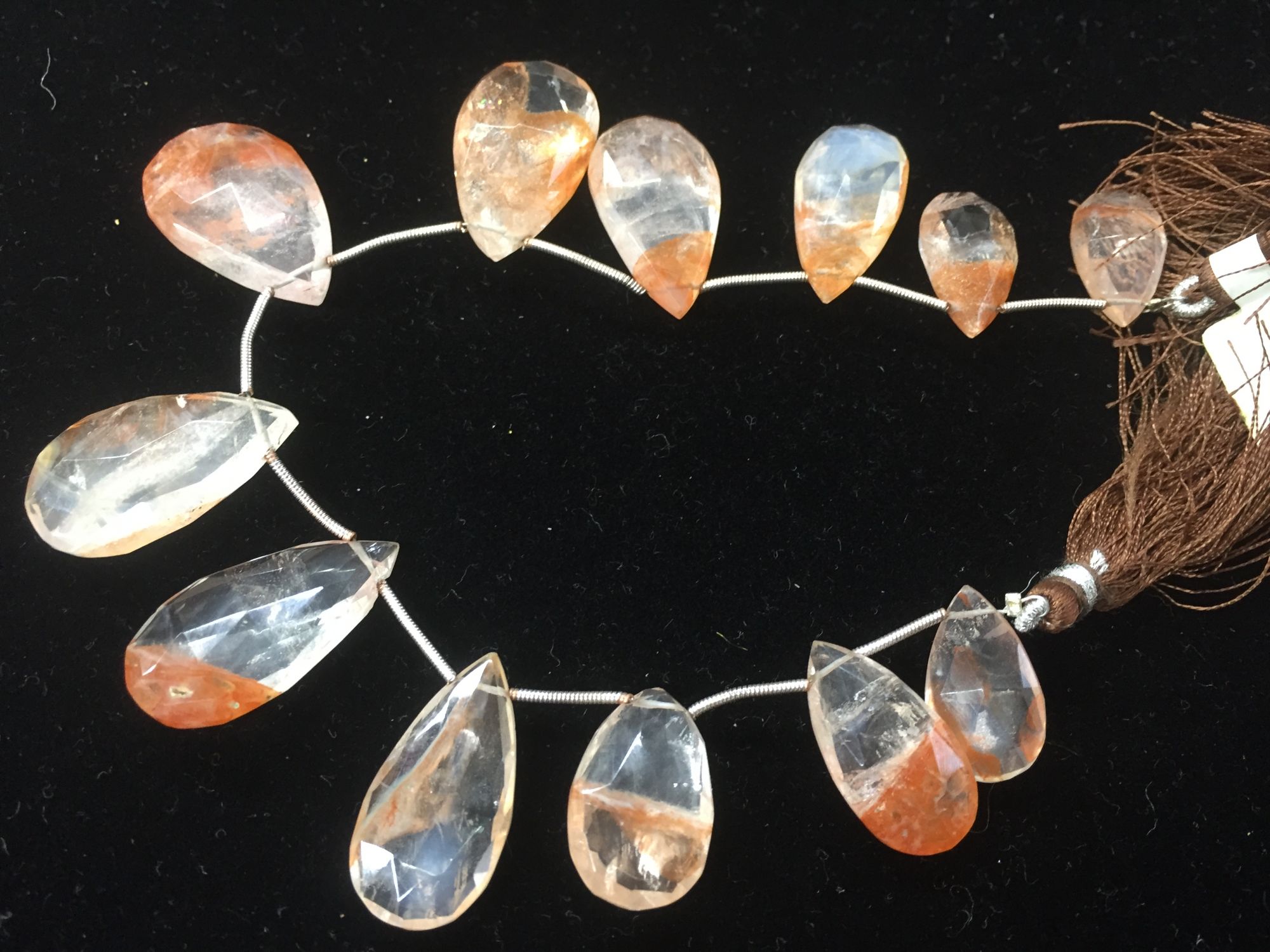 Strawberry Quartz Pears Faceted