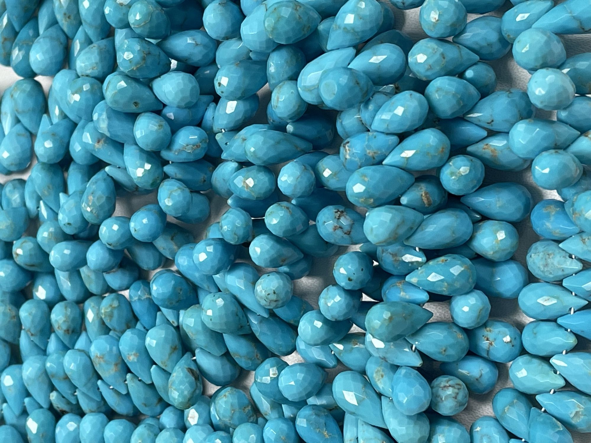 Turquoise Drop Faceted