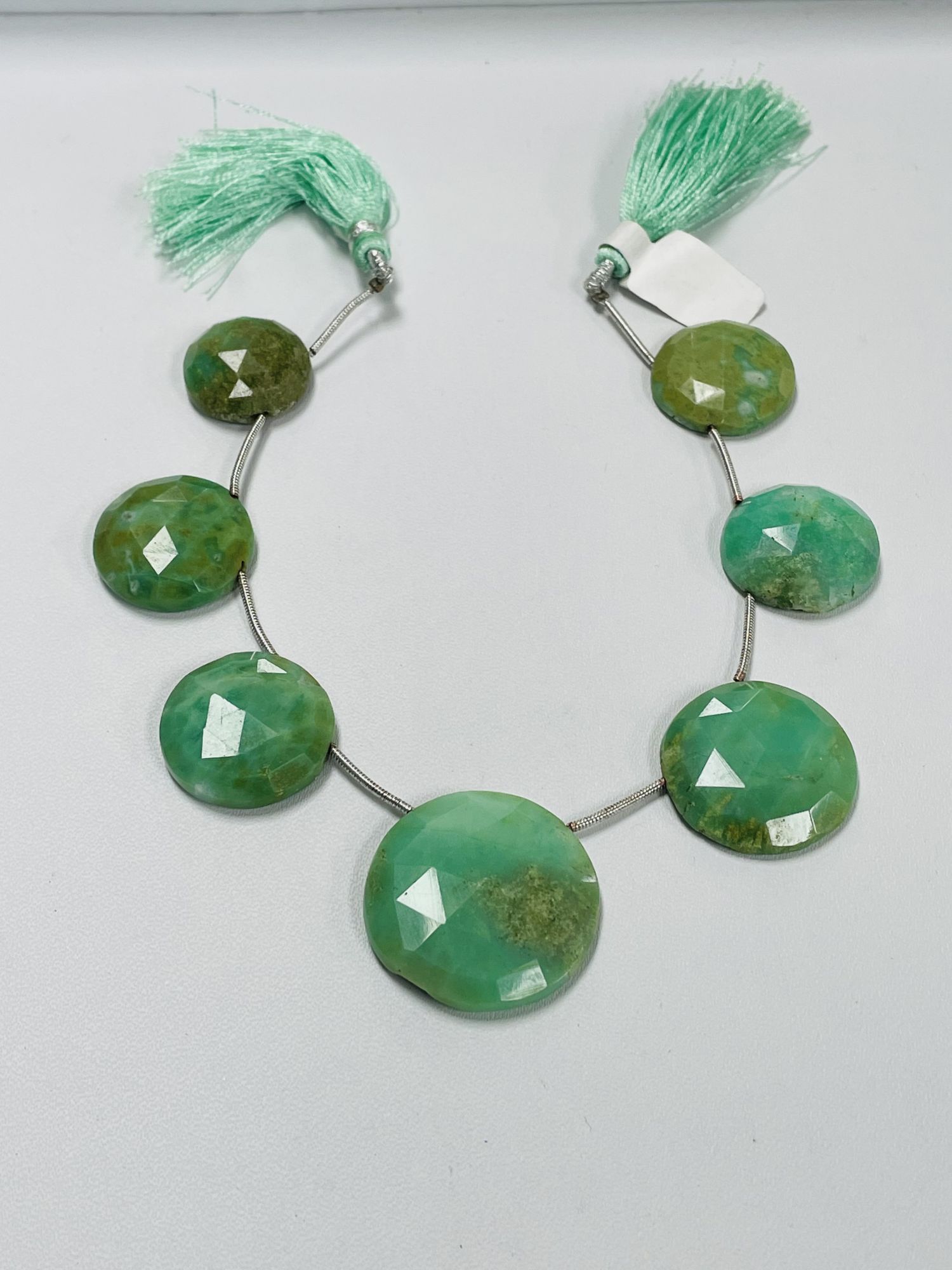 Chrysoprase Coin Faceted
