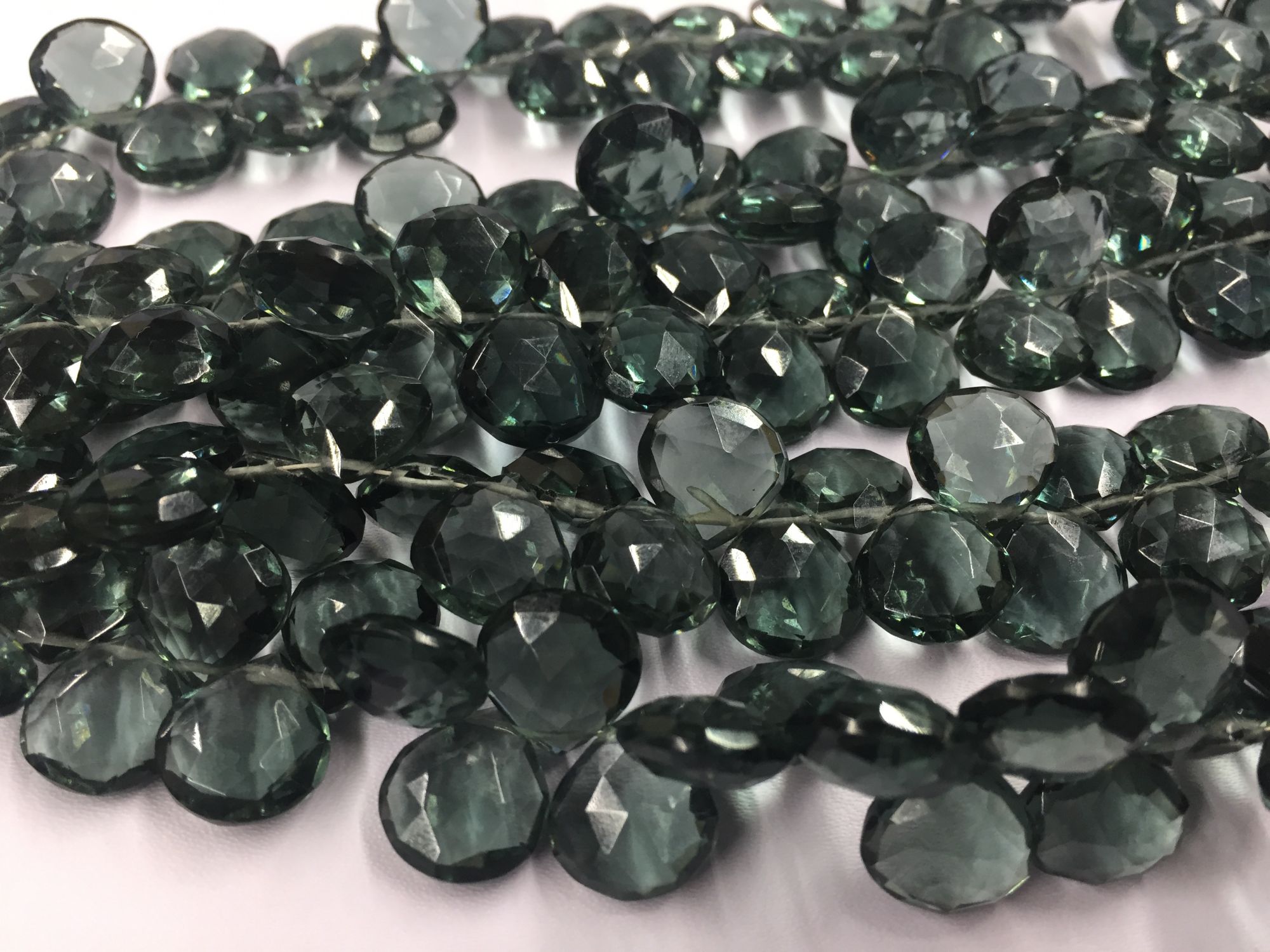 Grey hydro quartz hearts