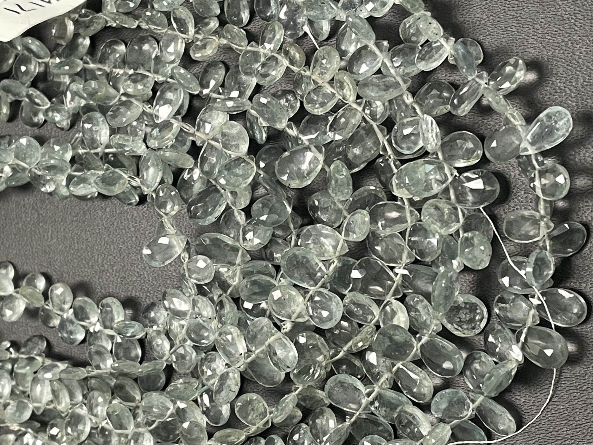 Moss Aquamarine Pear Faceted