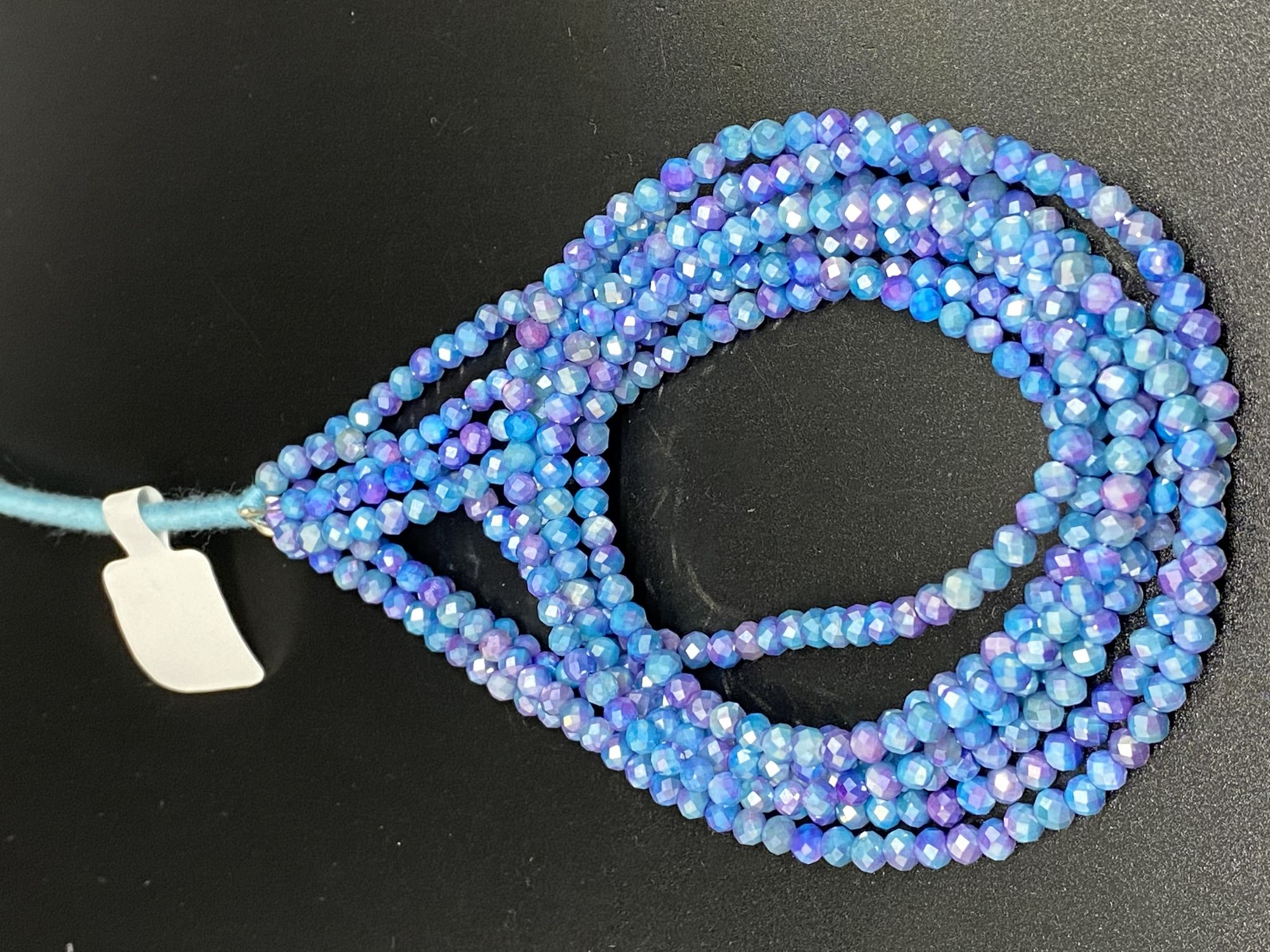 Coated Moonstone Rondelle