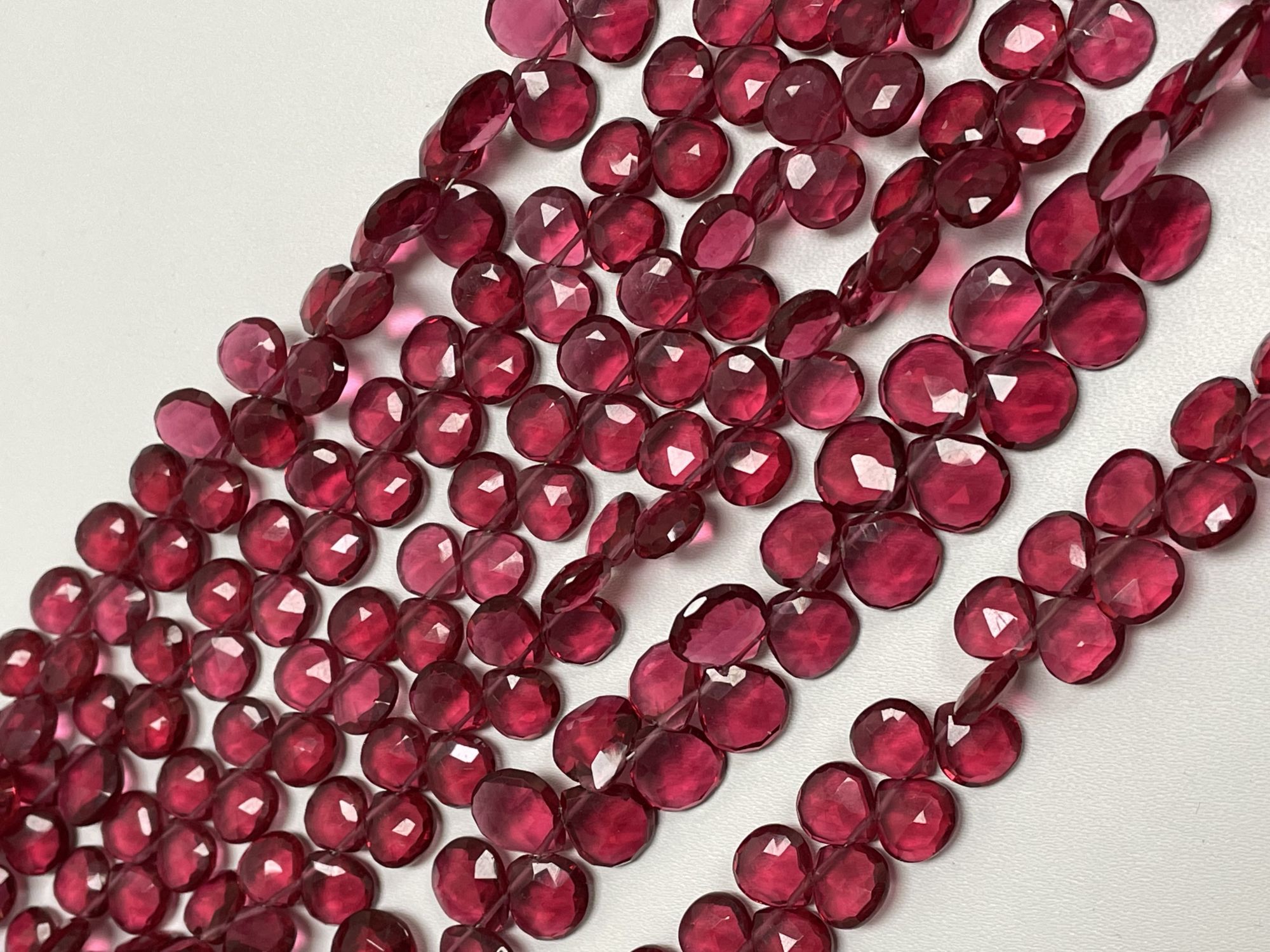 Rubilite Hydro Quartz Heart Faceted