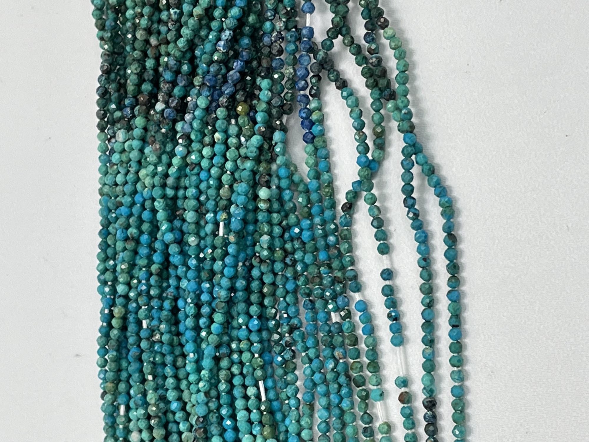 Shaded Chrysocolla Rondelle Faceted