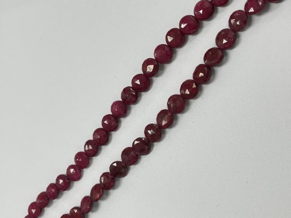 Dyed Ruby Coin Faceted