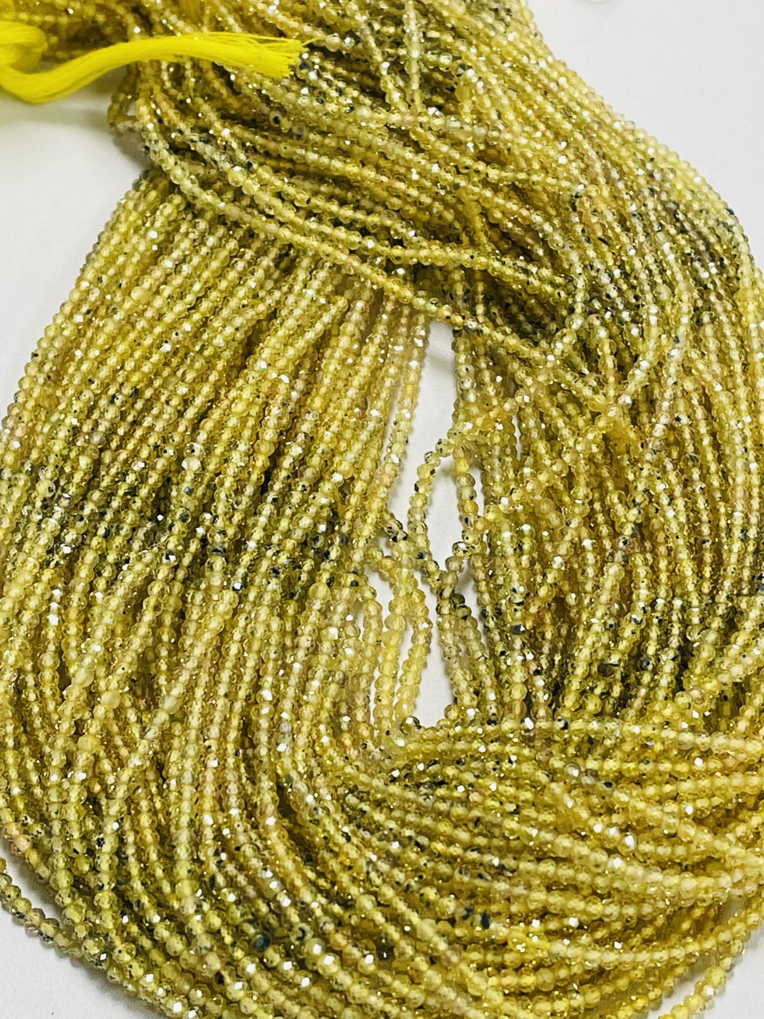 Shaded Yellow Sapphire Rondelle Faceted