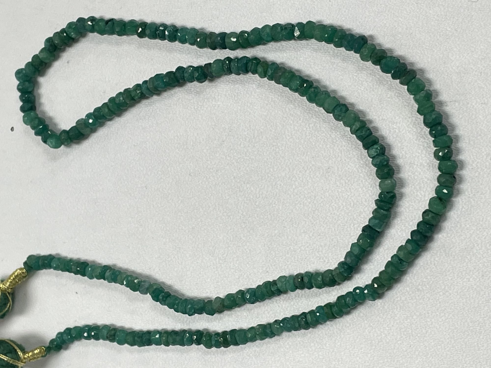 Emerald Rondelle Faceted