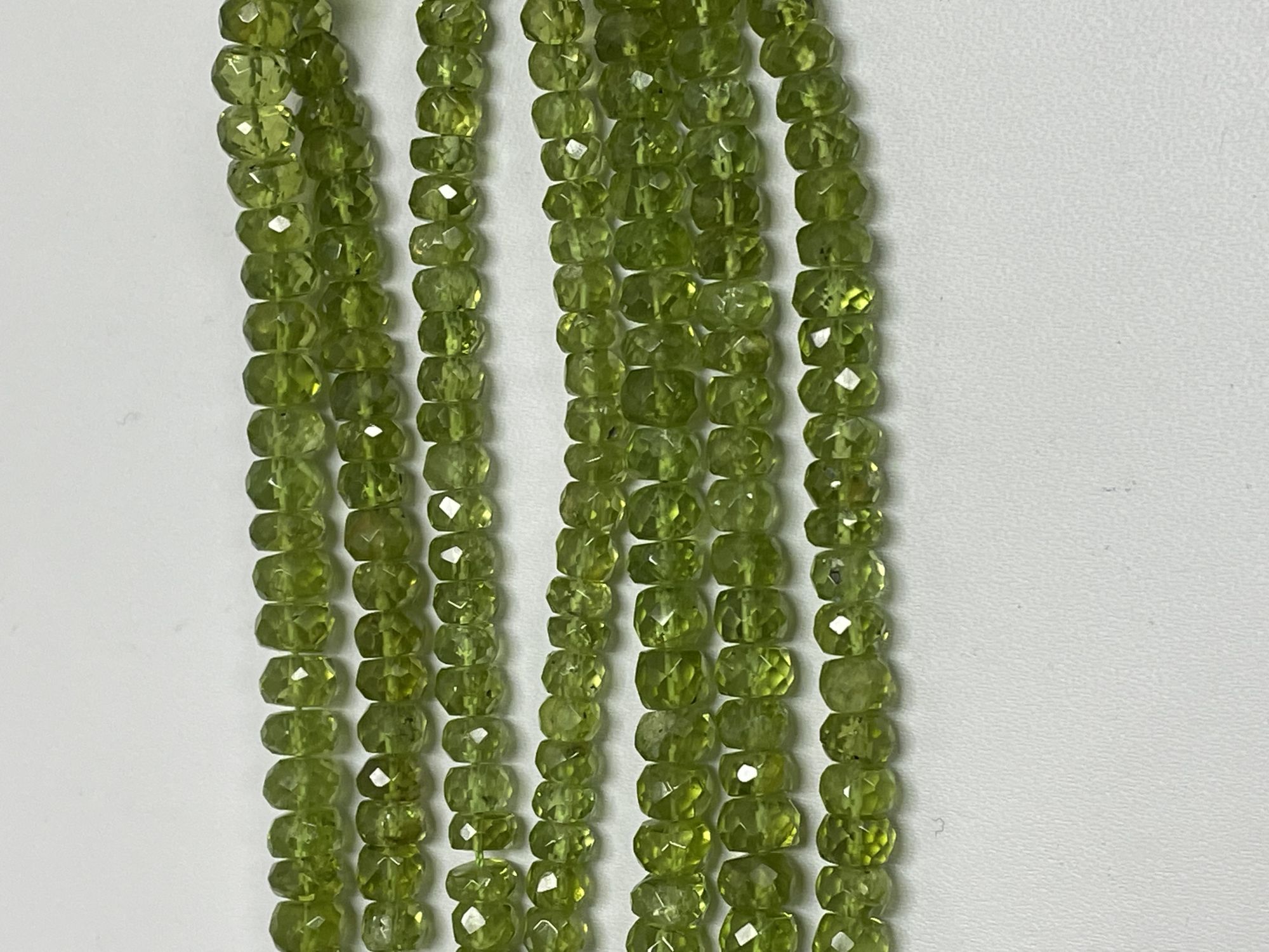 Peridot Rondelle Faceted