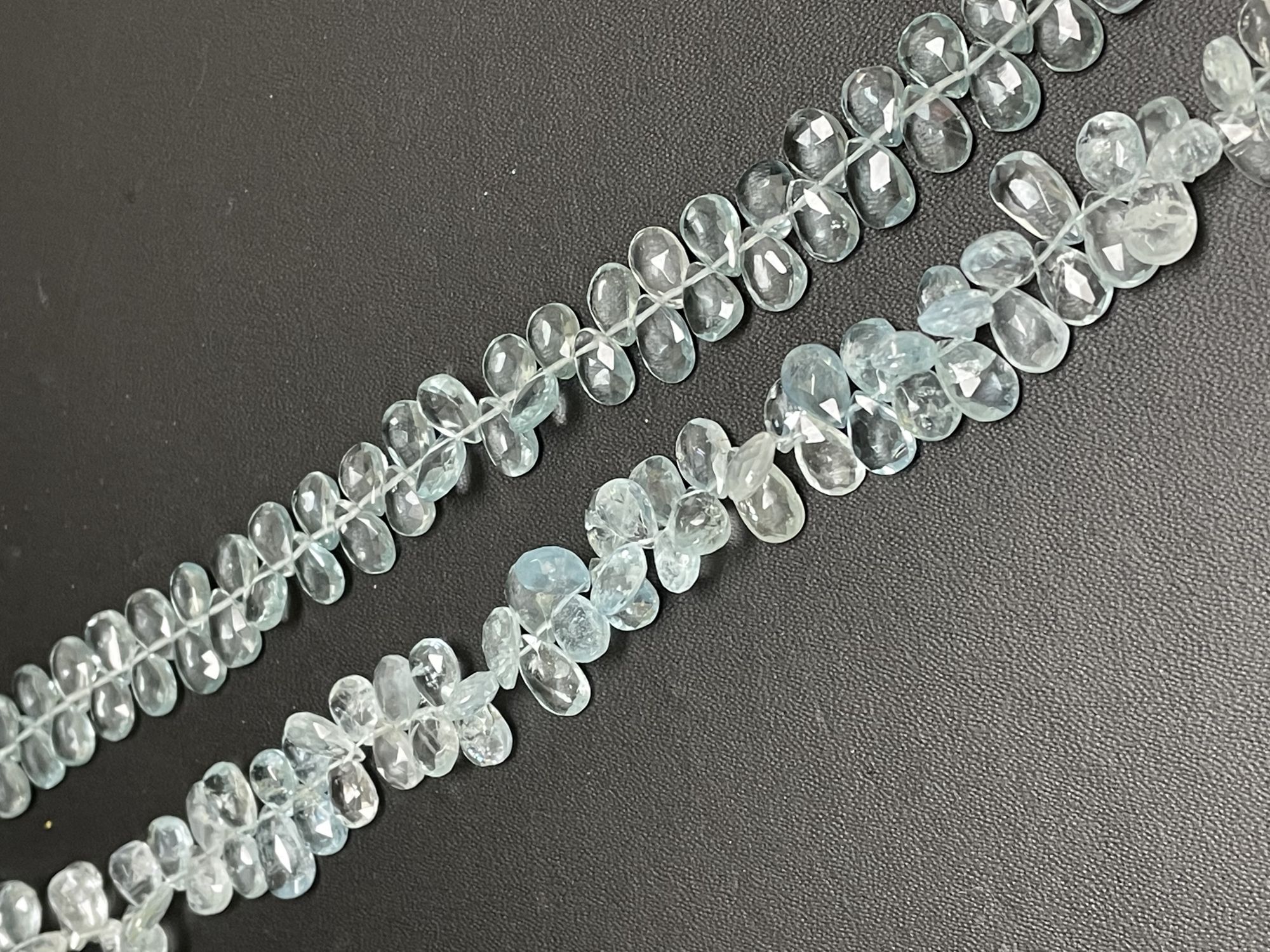 Aquamarine Pear Faceted